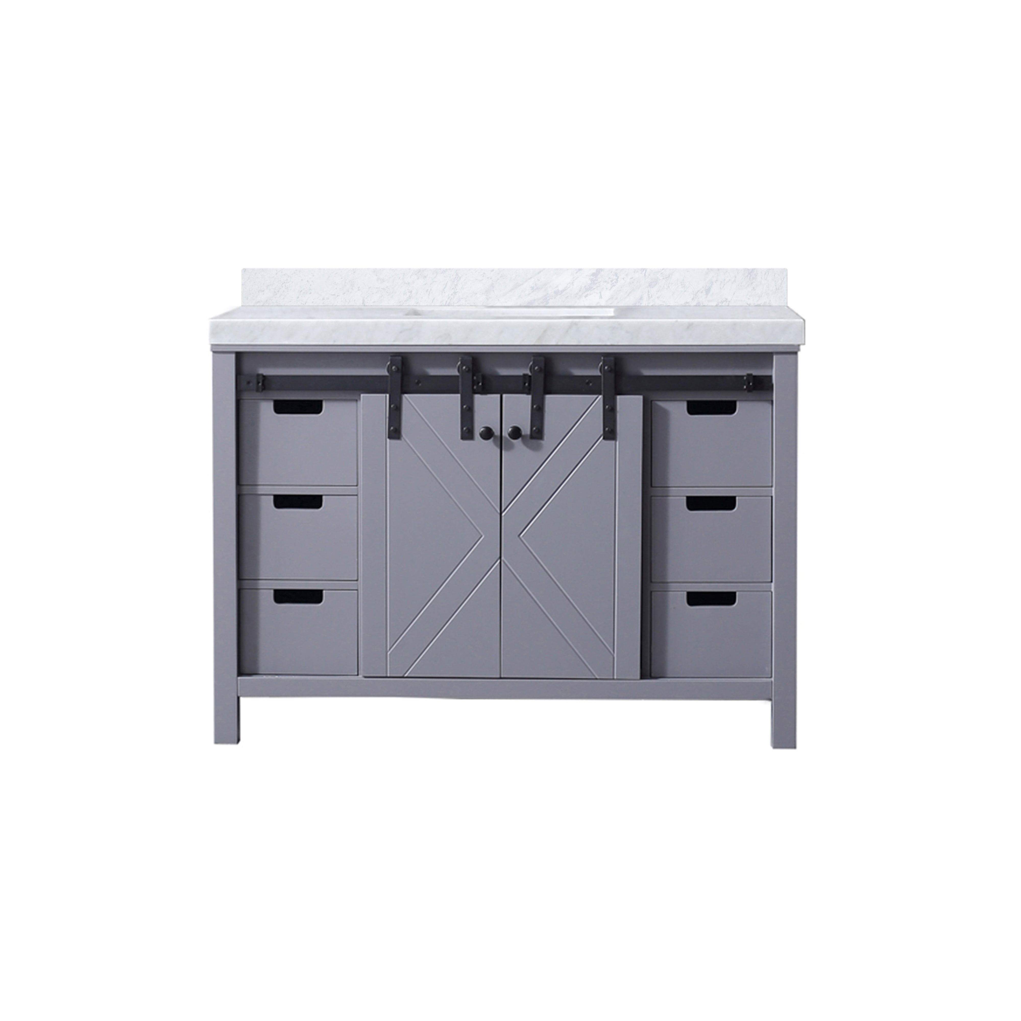 Marsyas 48 in W x 22 in D Dark Grey Bath Vanity