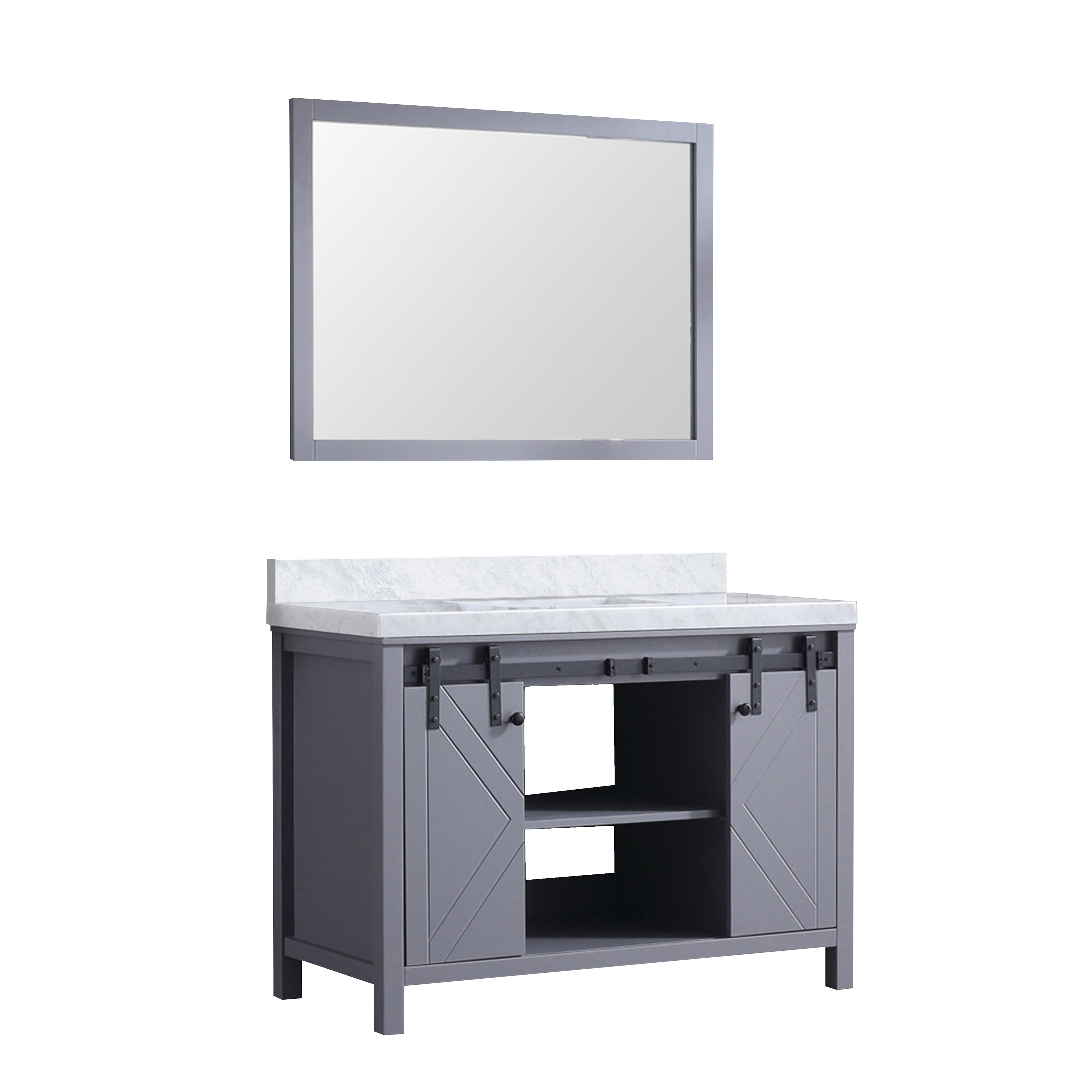 Marsyas 48 in W x 22 in D Dark Grey Bath Vanity
