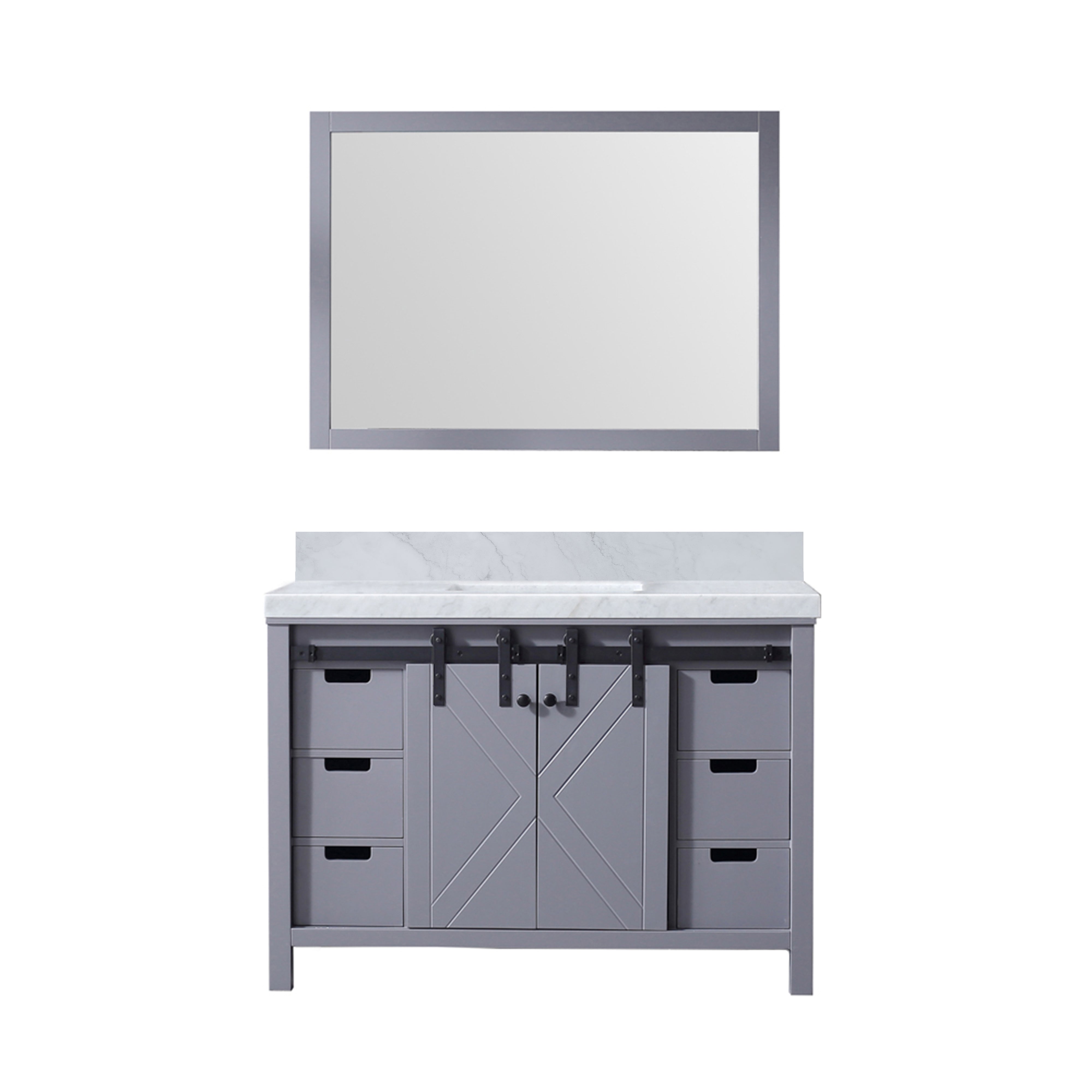 Marsyas 48 in W x 22 in D Dark Grey Bath Vanity