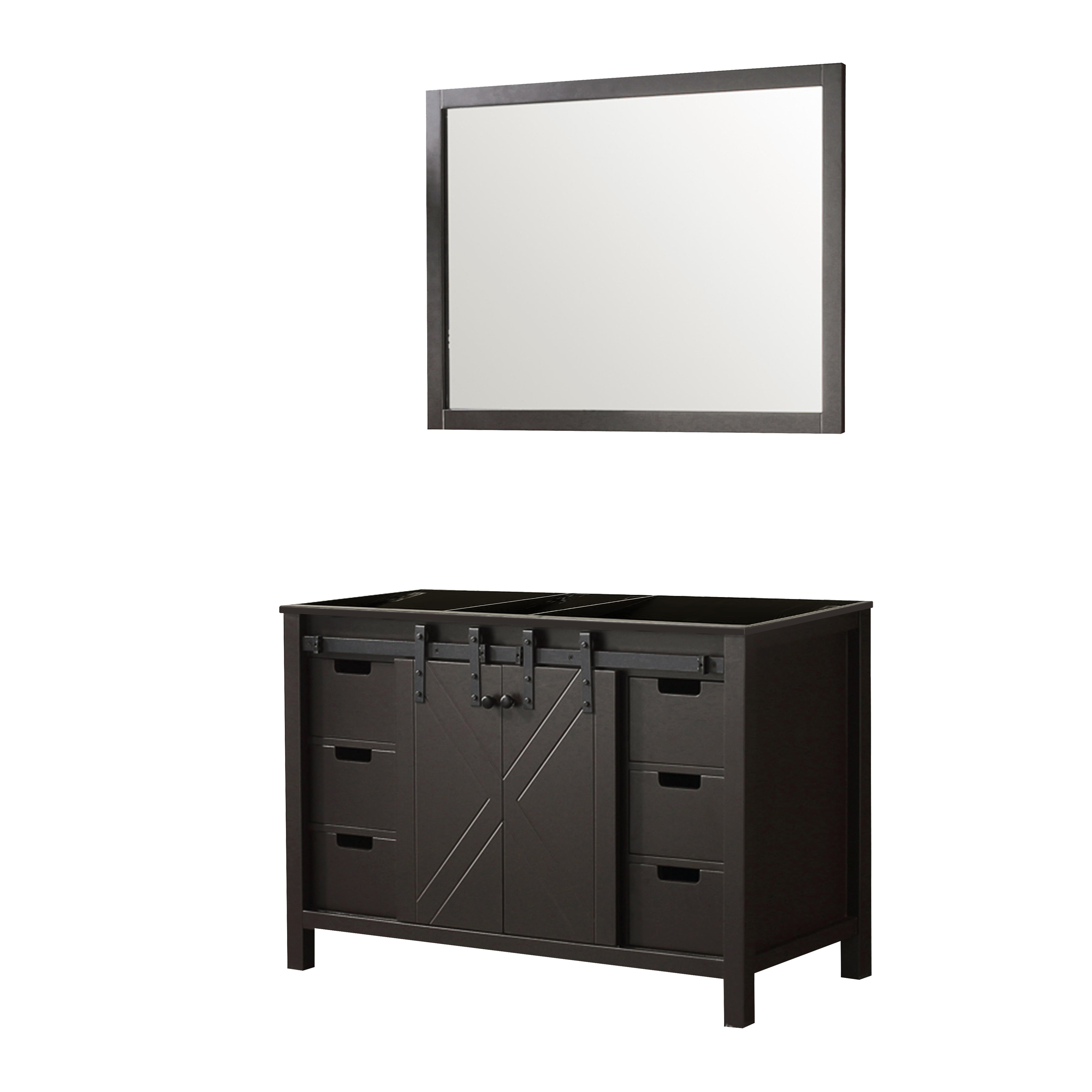 Marsyas 48 in W x 22 in D Brown Bath Vanity