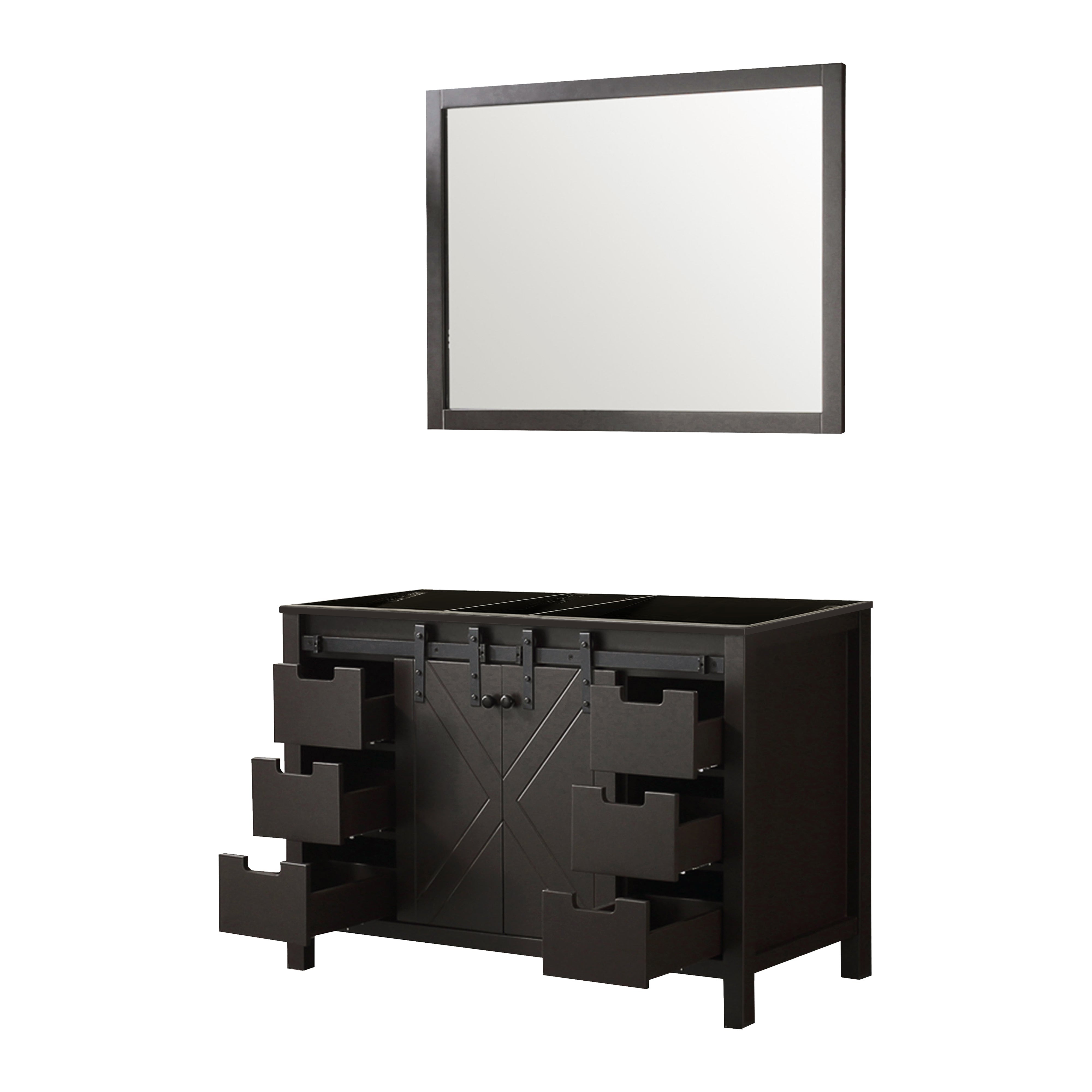 Marsyas 48 in W x 22 in D Brown Bath Vanity