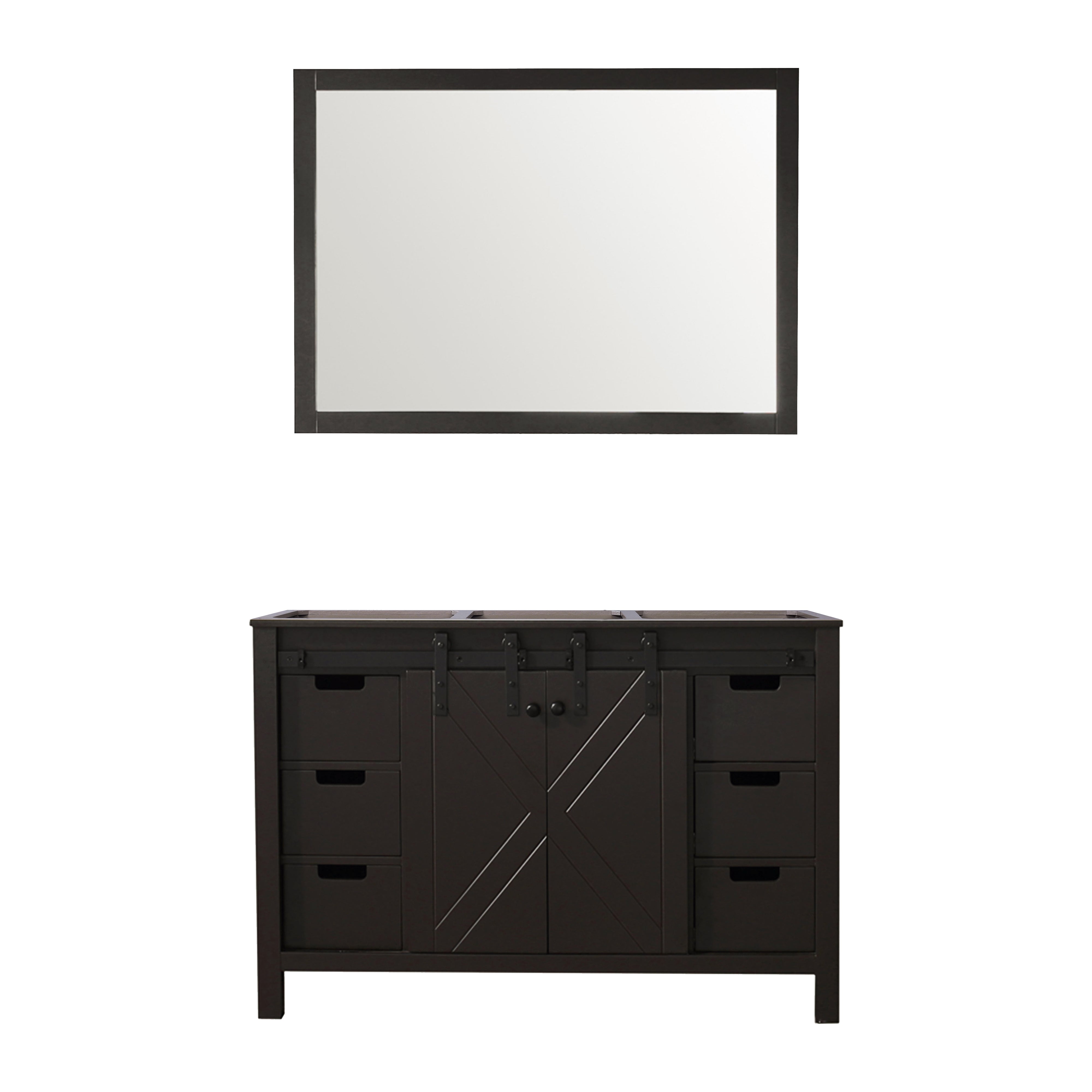 Marsyas 48 in W x 22 in D Brown Bath Vanity