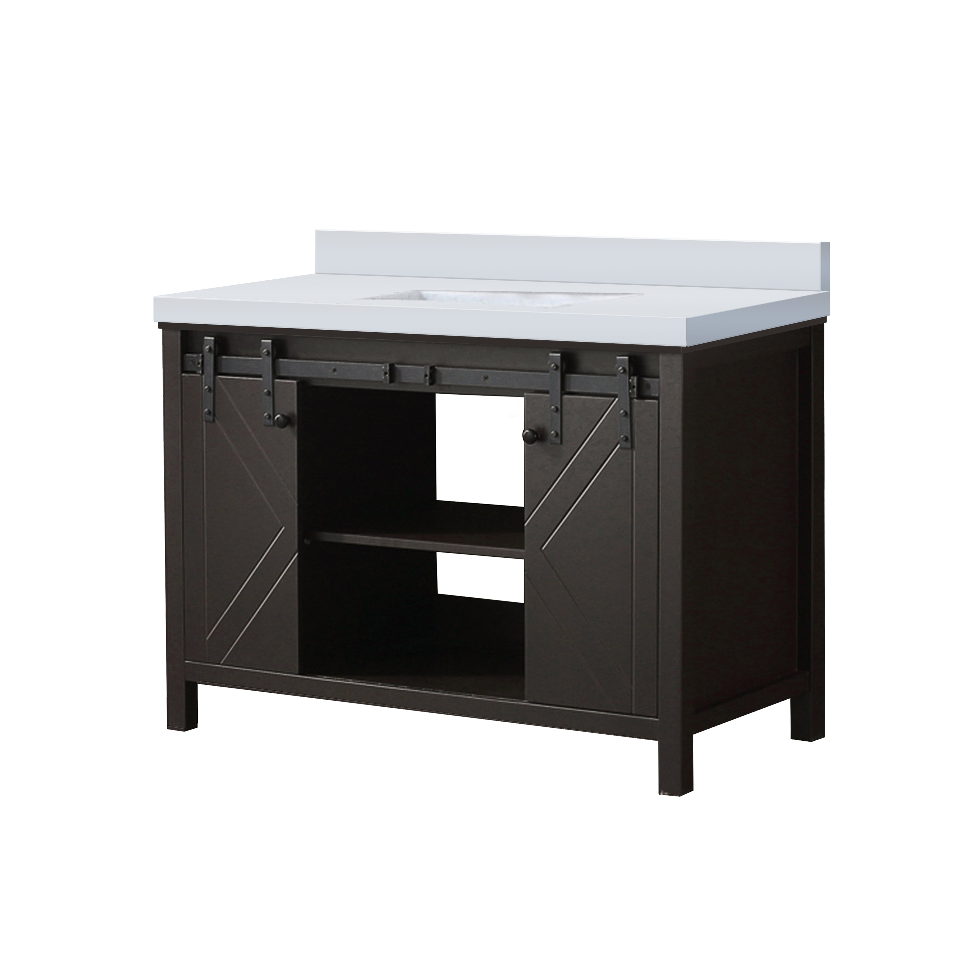 Marsyas 48 in W x 22 in D Brown Bath Vanity