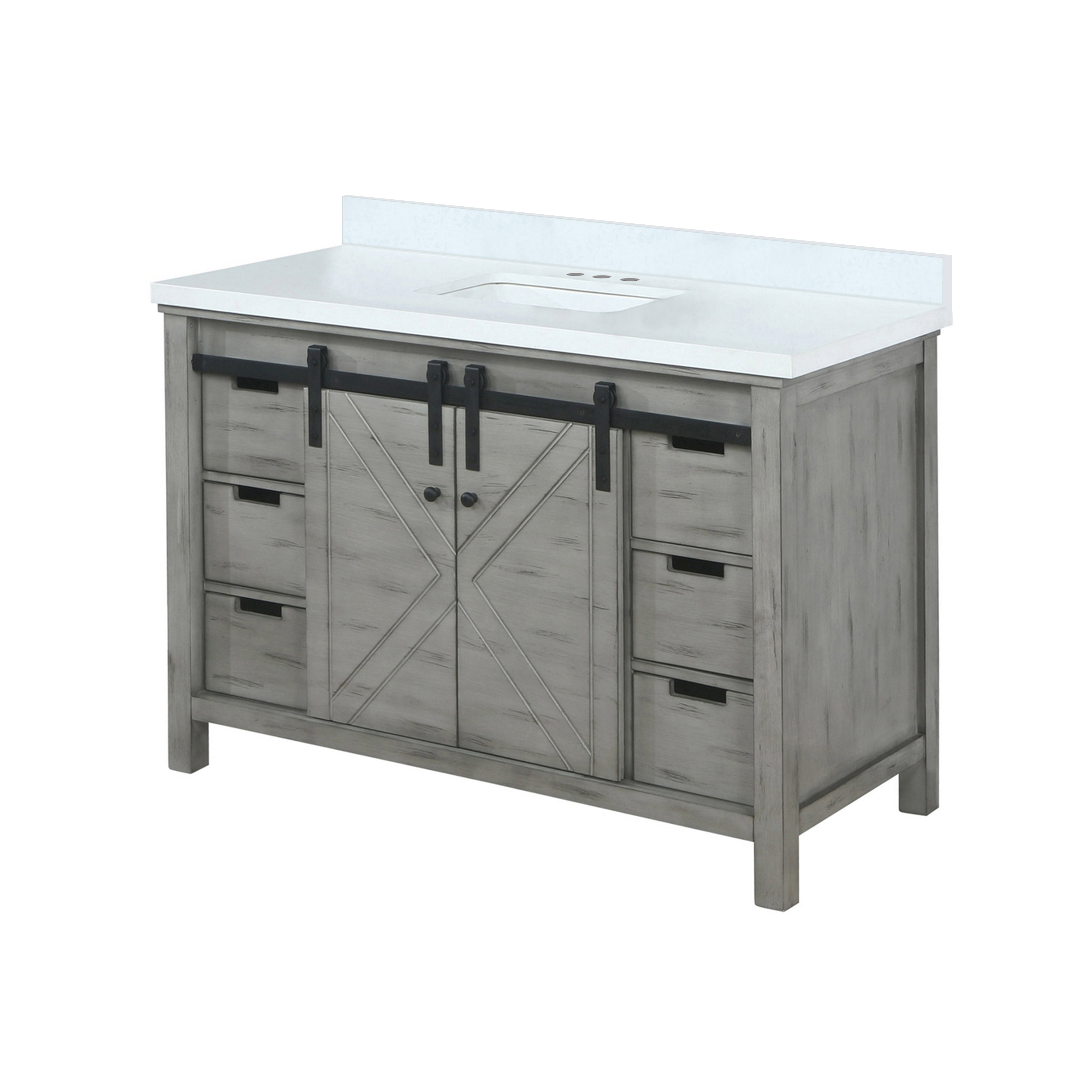 Marsyas 48 in W x 22 in D Ash Grey Bath Vanity