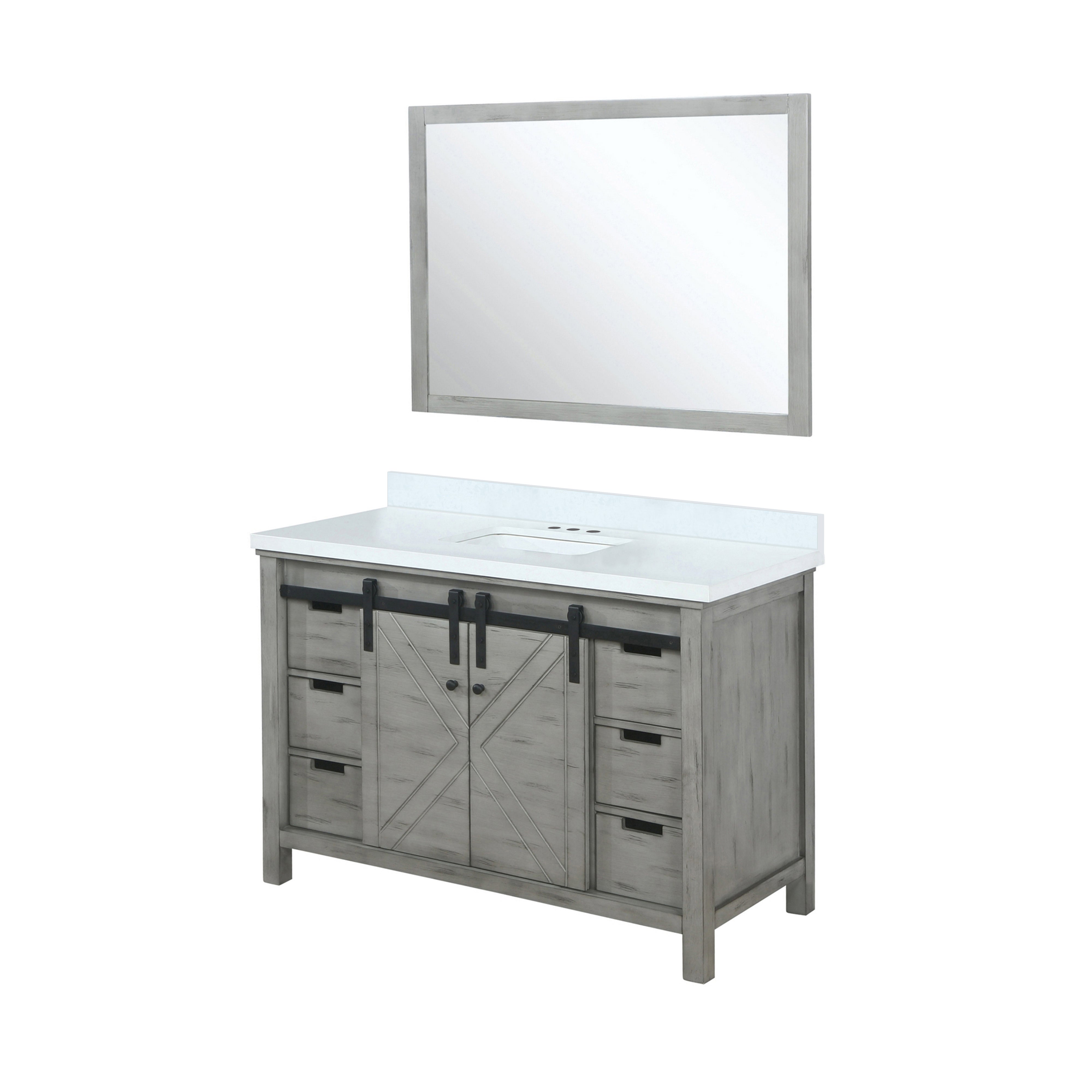 Marsyas 48 in W x 22 in D Ash Grey Bath Vanity