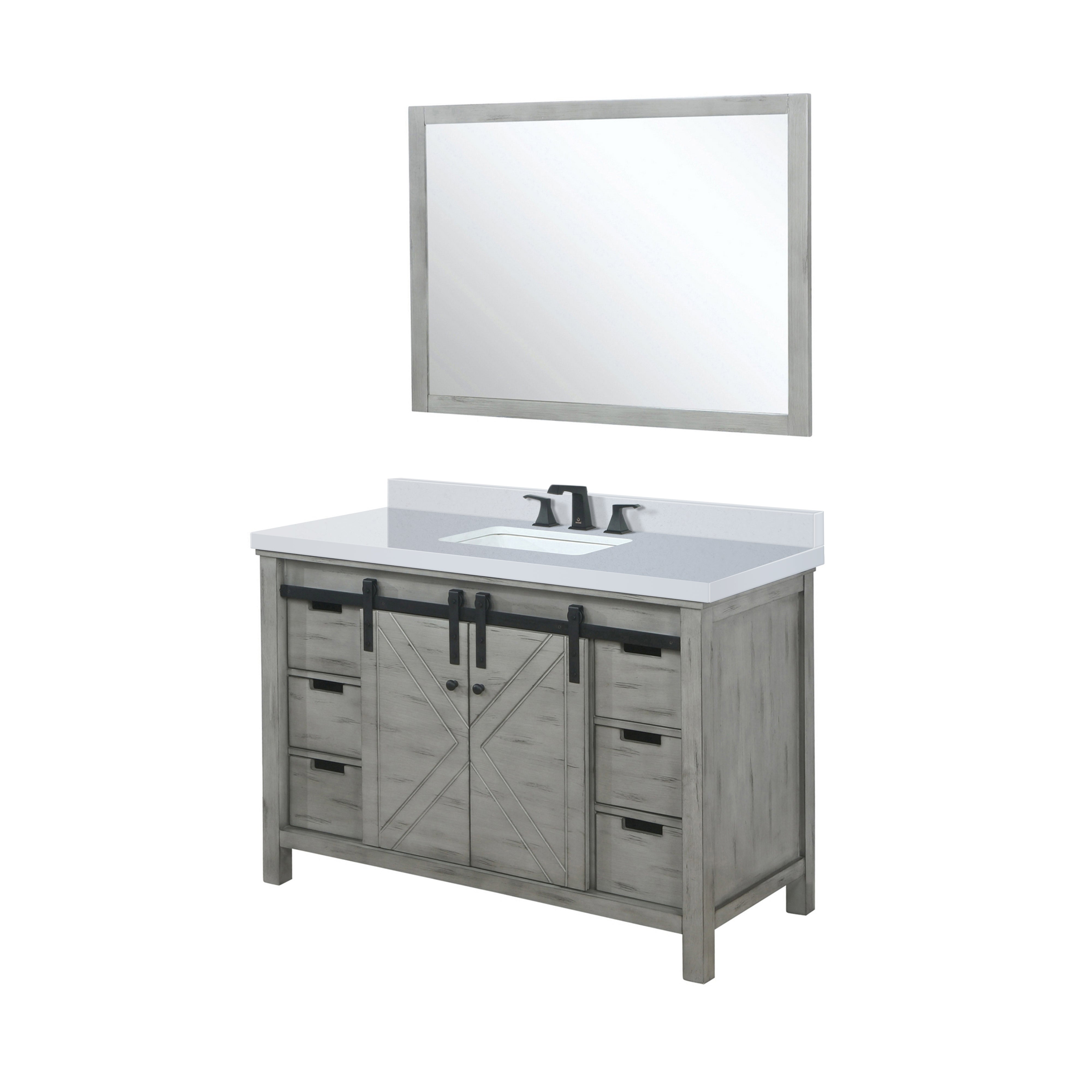 Marsyas 48 in W x 22 in D Ash Grey Bath Vanity