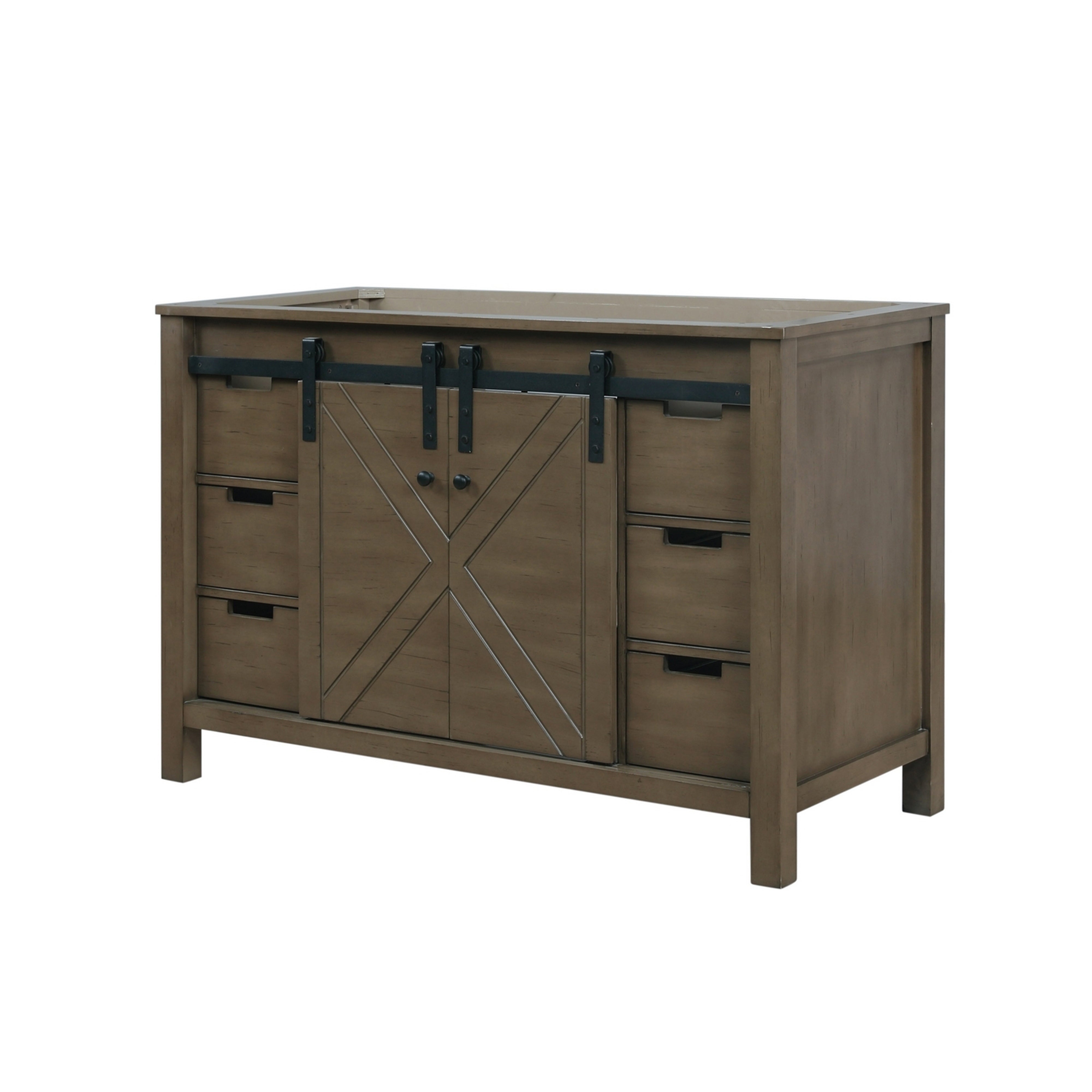 Marsyas 48 in W x 22 in D Rustic Brown Bath Vanity