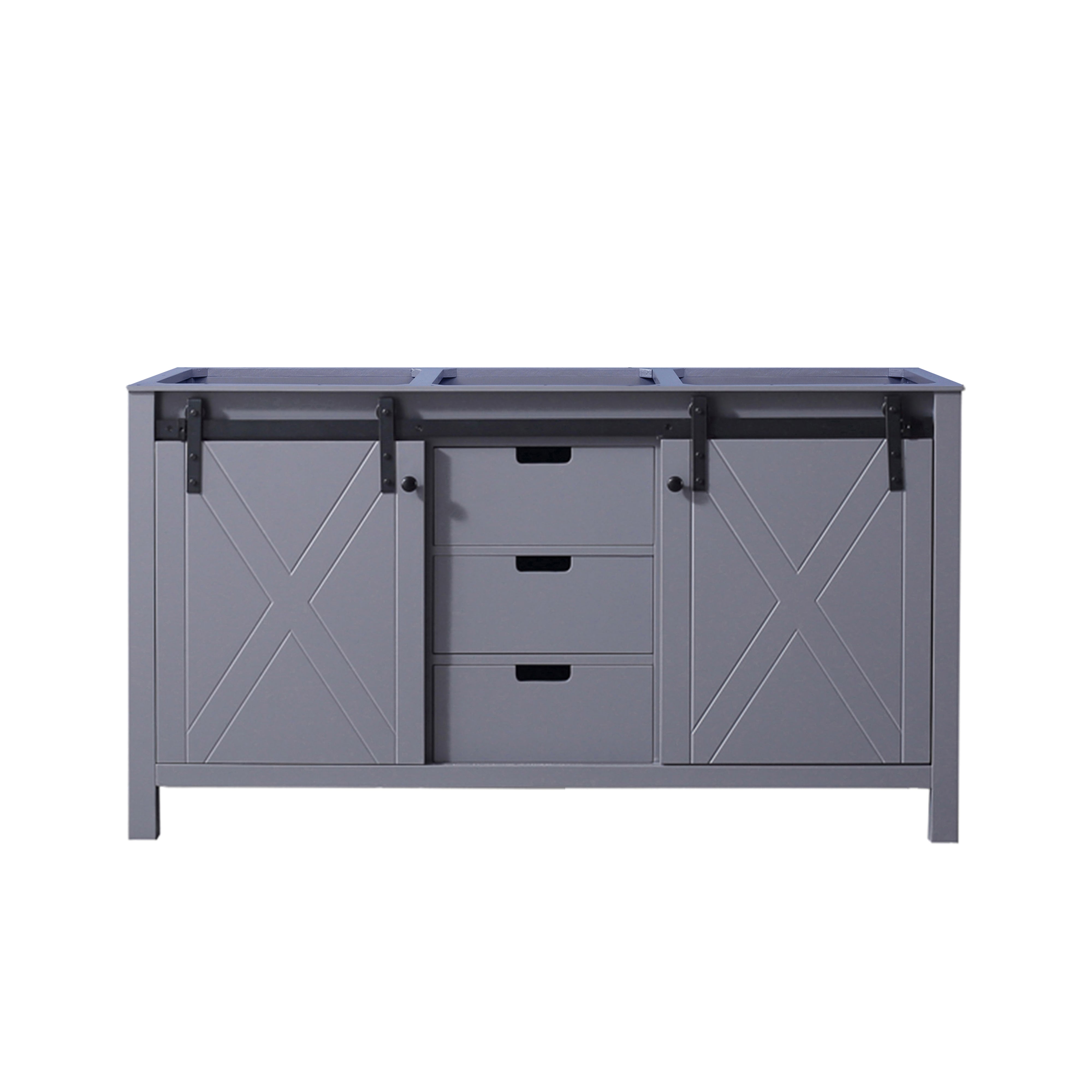 Marsyas 60 in W x 22 in D Dark Grey Double Bath Vanity