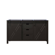 Marsyas 60 in W x 22 in D Brown Double Bath Vanity