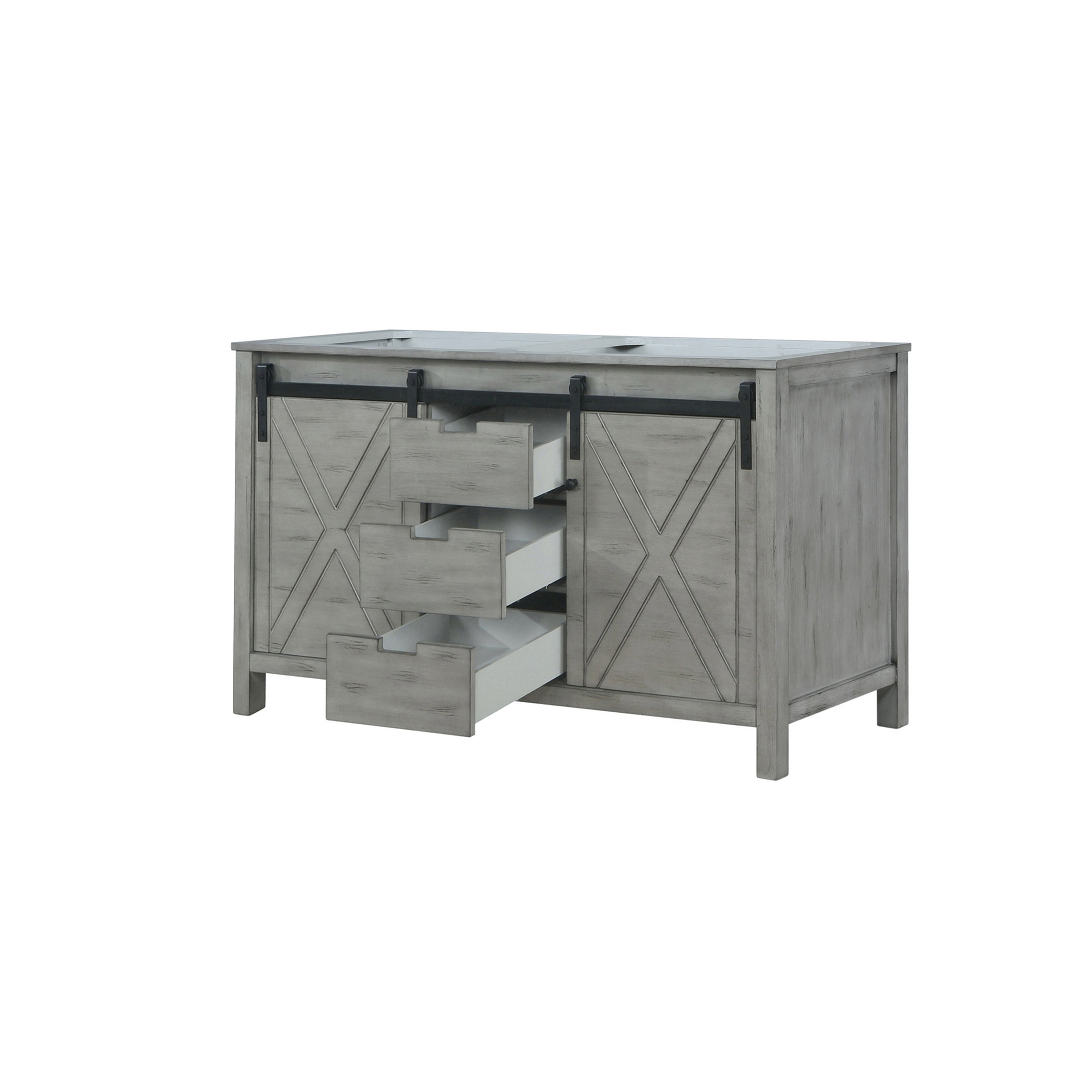 Marsyas 60 in W x 22 in D Ash Grey Double Bath Vanity
