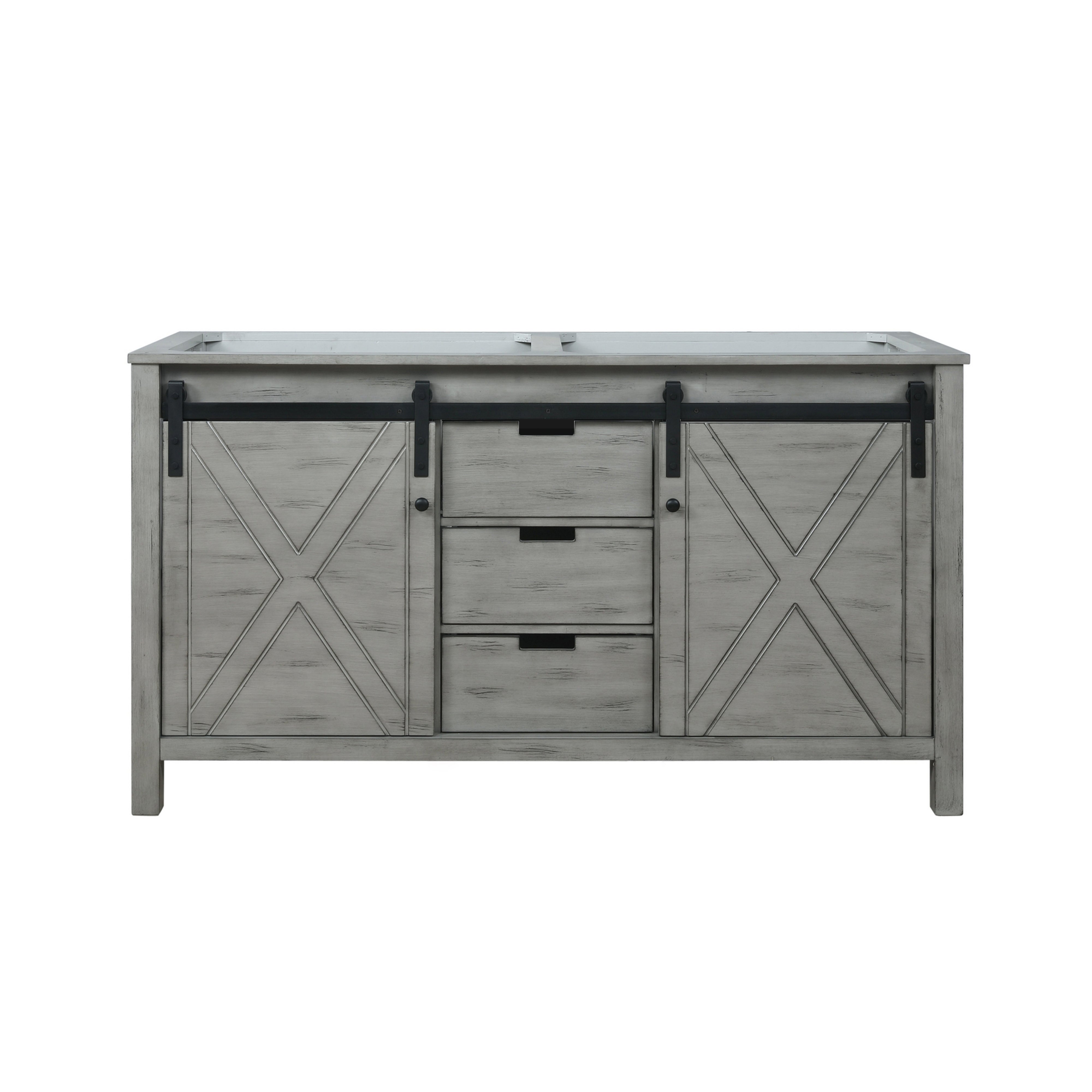 Marsyas 60 in W x 22 in D Ash Grey Double Bath Vanity