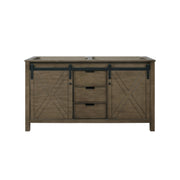 Marsyas 60 in W x 22 in D Rustic Brown Double Bath Vanity