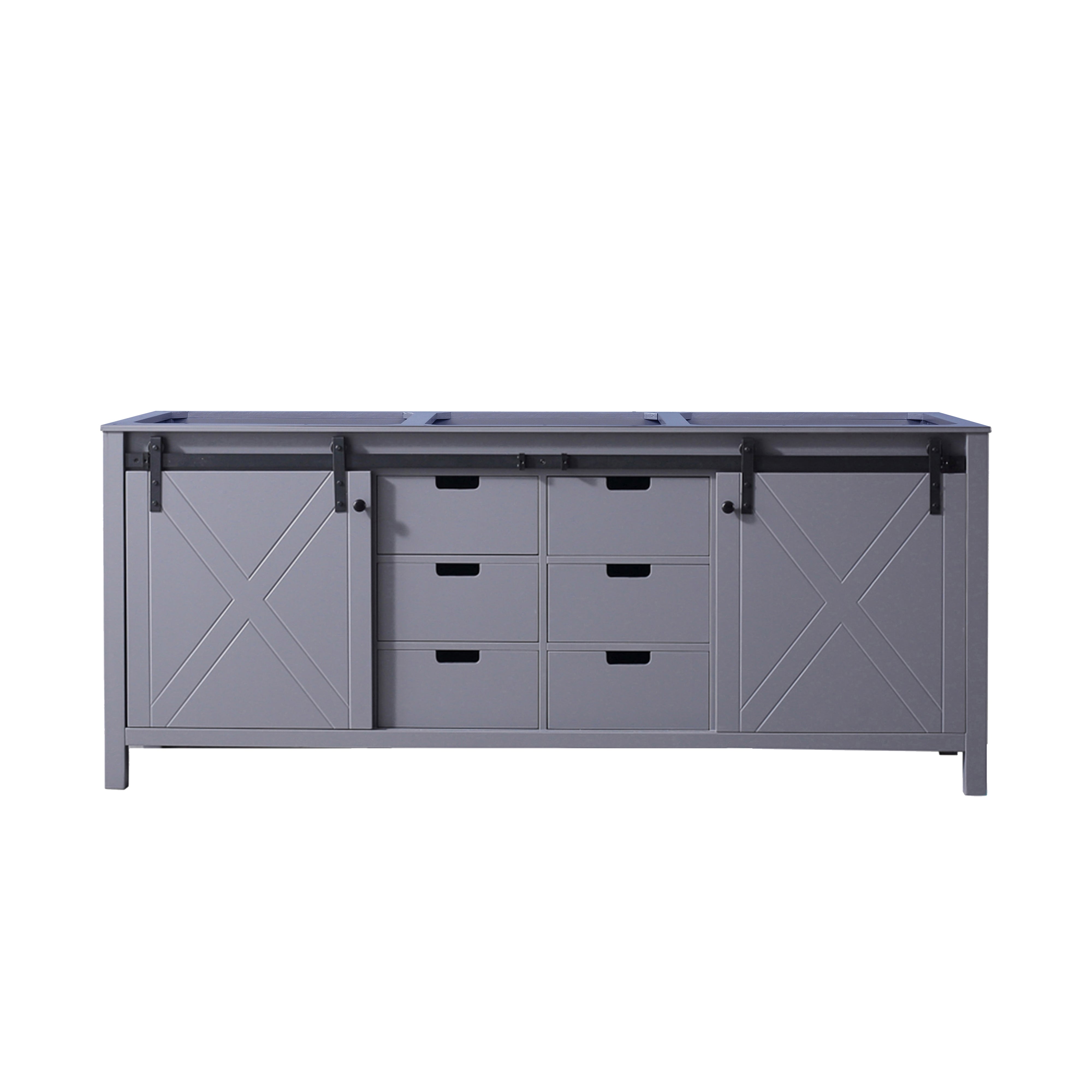 Marsyas 80 in W x 22 in D Dark Grey Double Bath Vanity