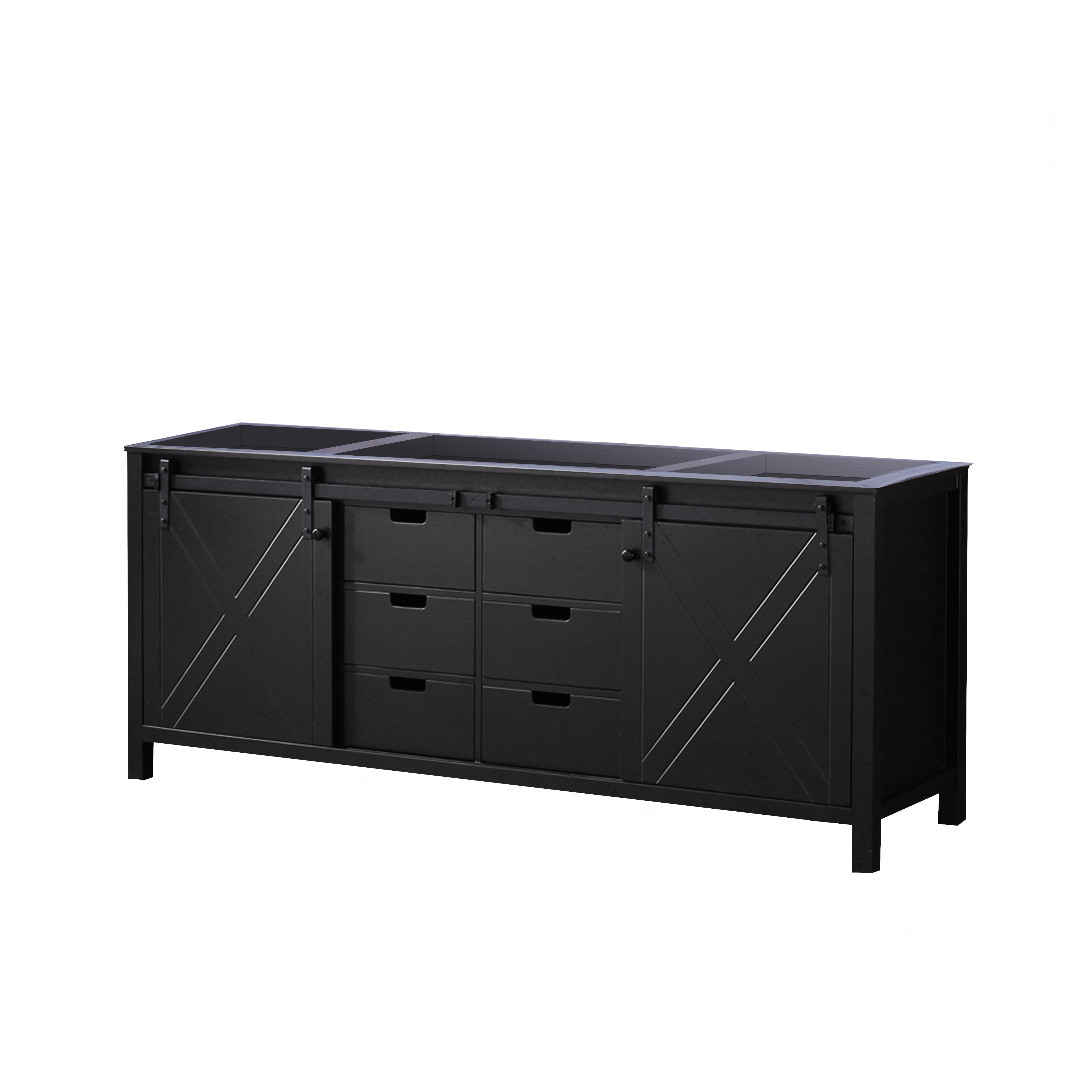 Marsyas 80 in W x 22 in D Brown Double Bath Vanity