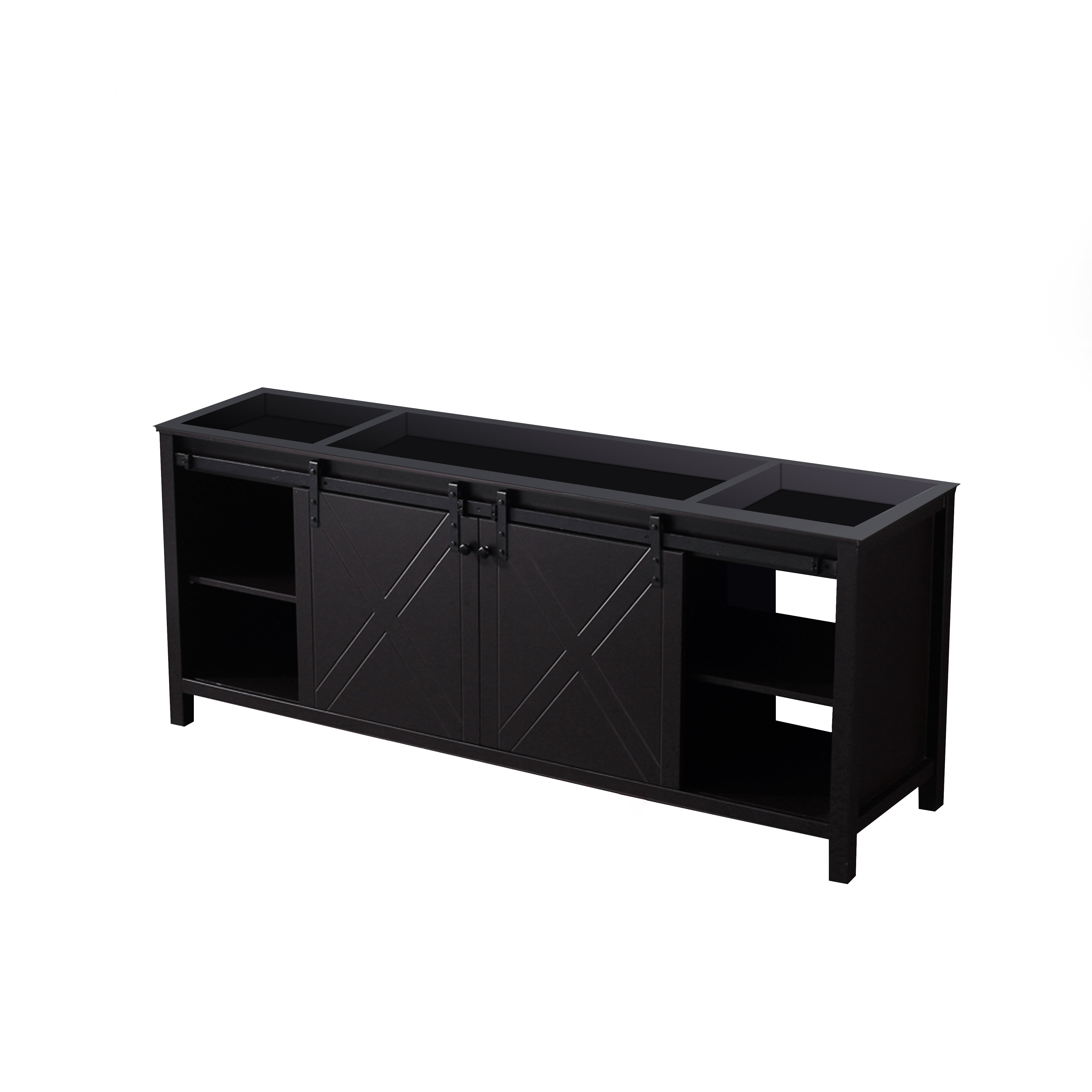 Marsyas 80 in W x 22 in D Brown Double Bath Vanity
