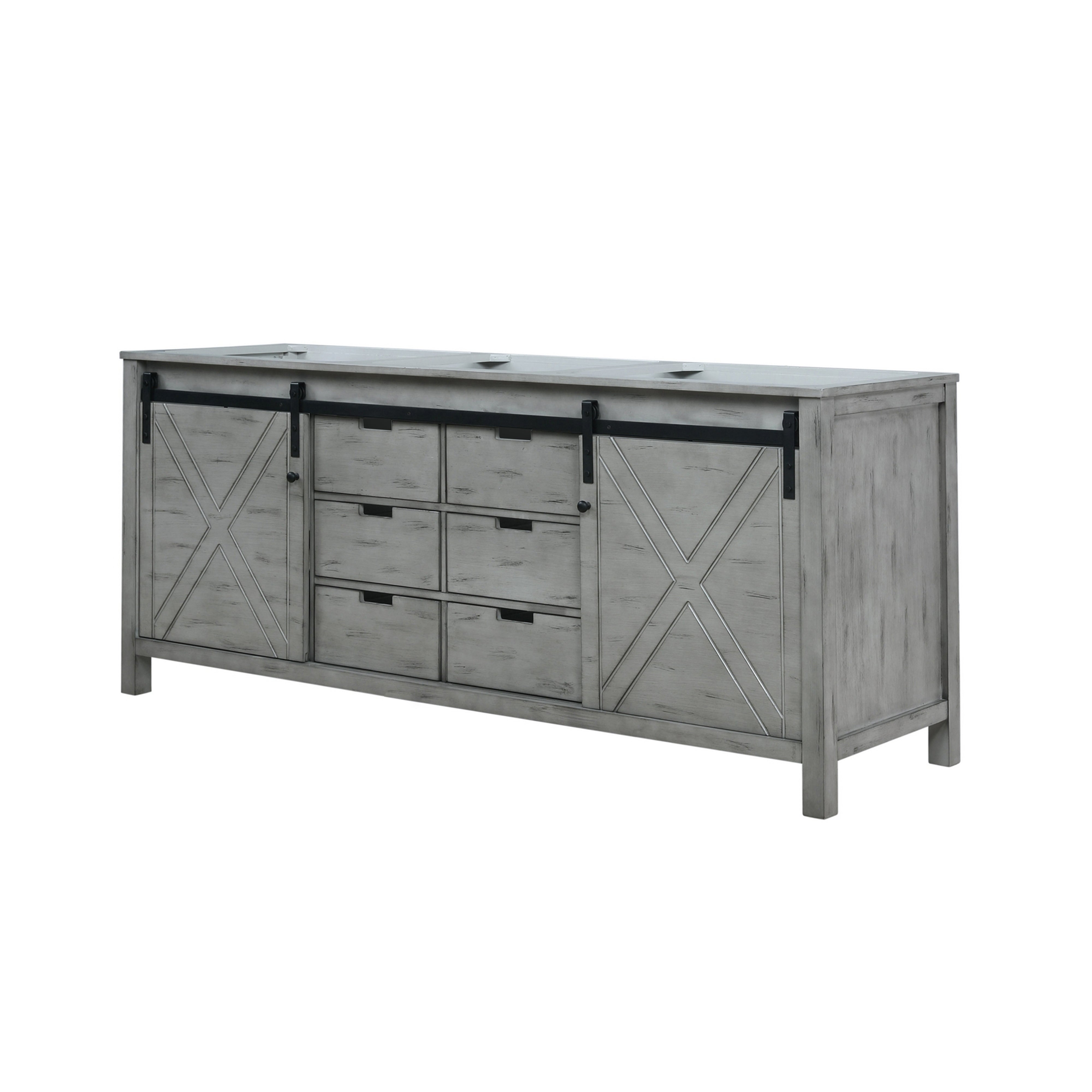 Marsyas 80 in W x 22 in D Ash Grey Double Bath Vanity