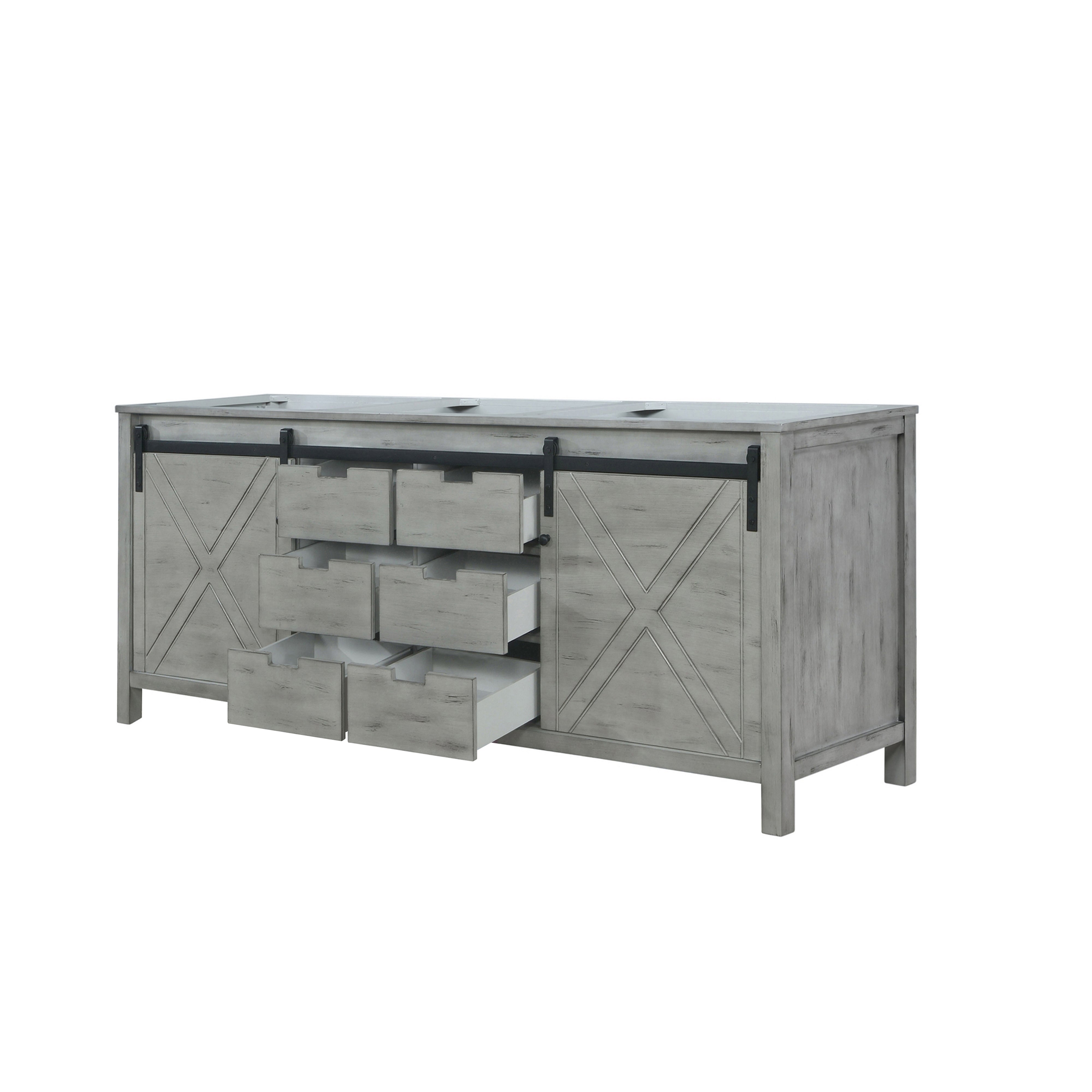 Marsyas 80 in W x 22 in D Ash Grey Double Bath Vanity