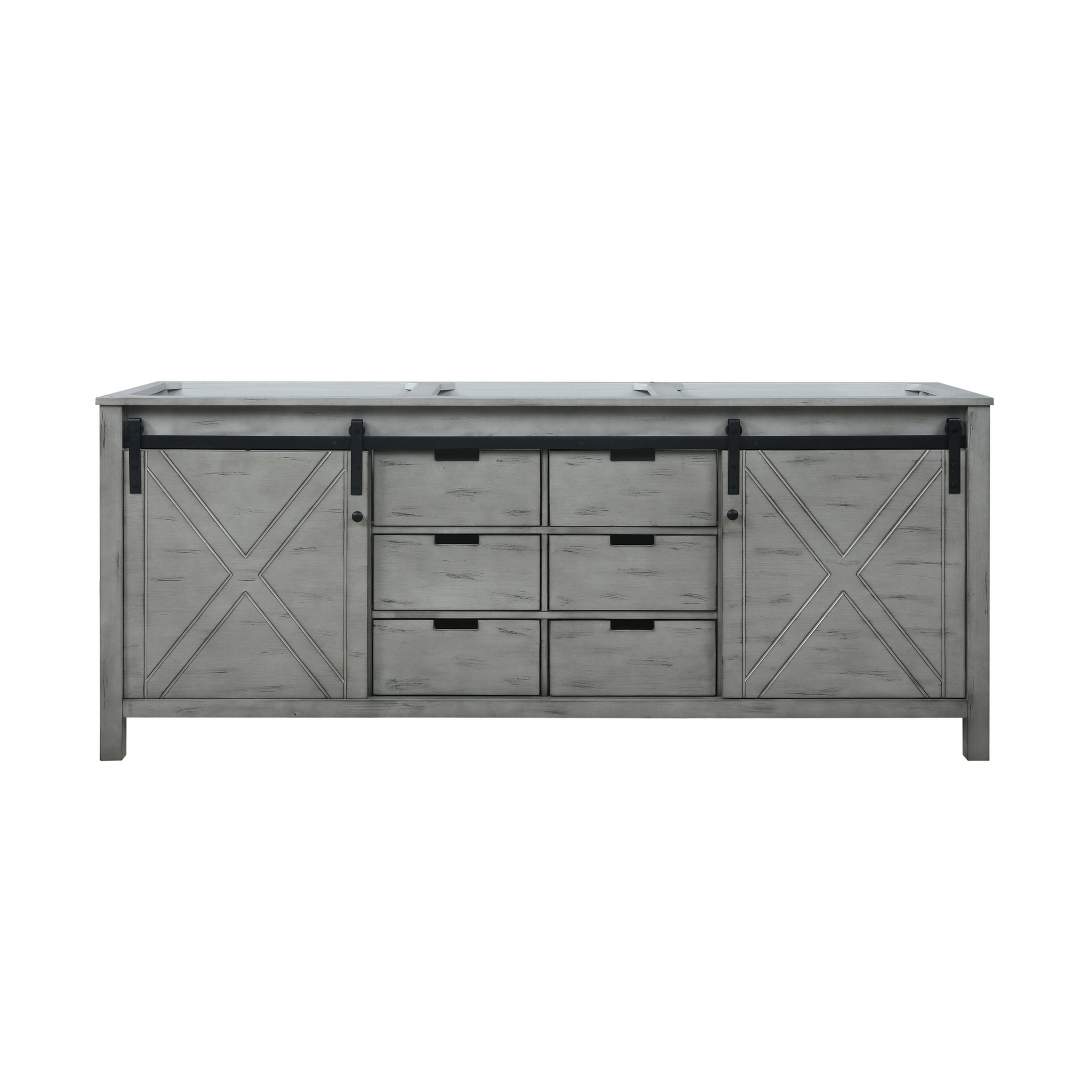 Marsyas 80 in W x 22 in D Ash Grey Double Bath Vanity