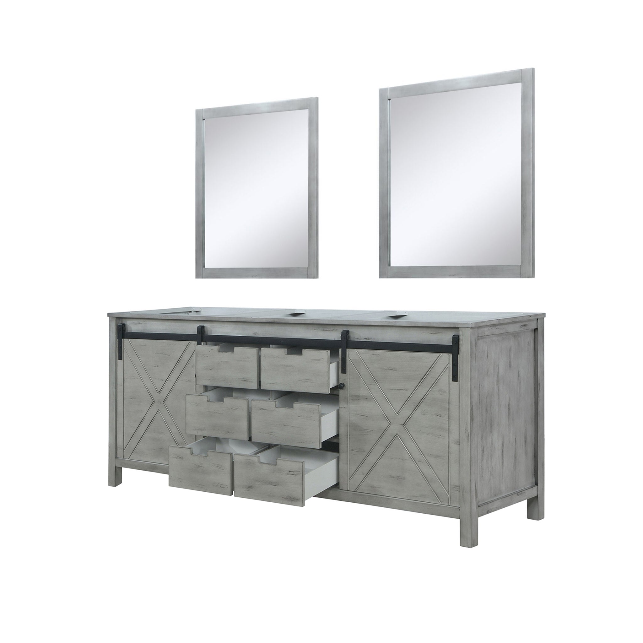 Marsyas 80 in W x 22 in D Ash Grey Double Bath Vanity