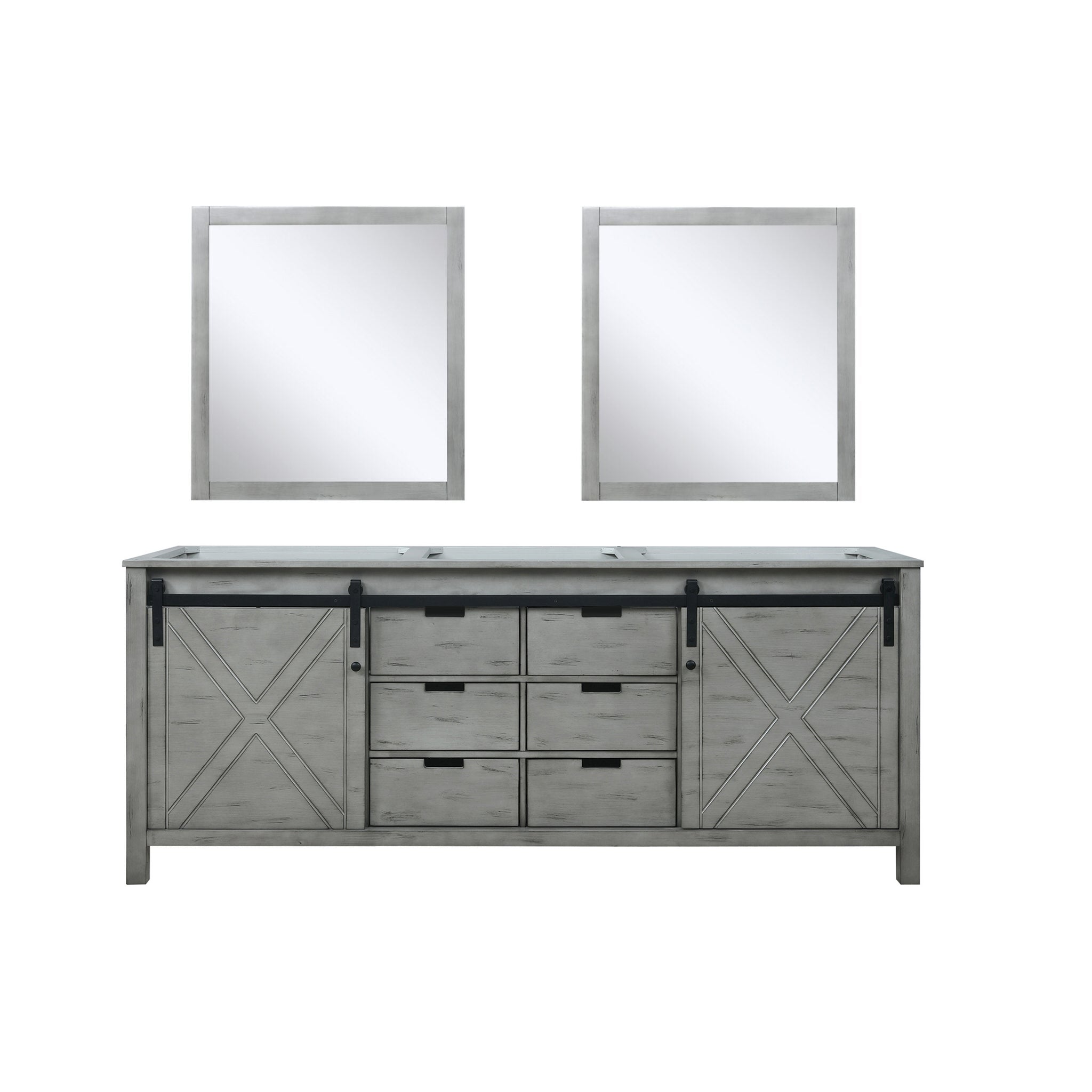 Marsyas 80 in W x 22 in D Ash Grey Double Bath Vanity