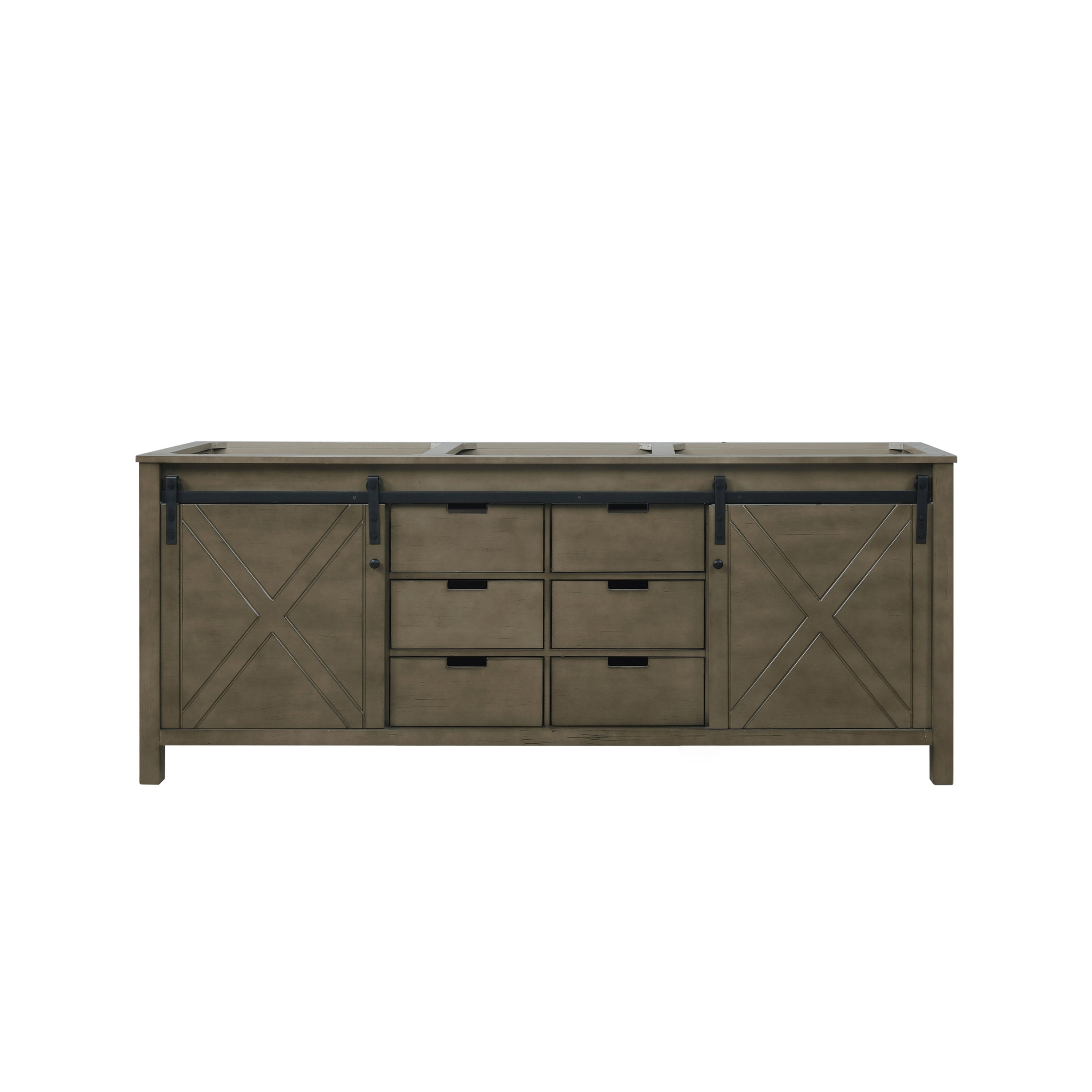 Marsyas 80 in W x 22 in D Rustic Brown Double Bath Vanity