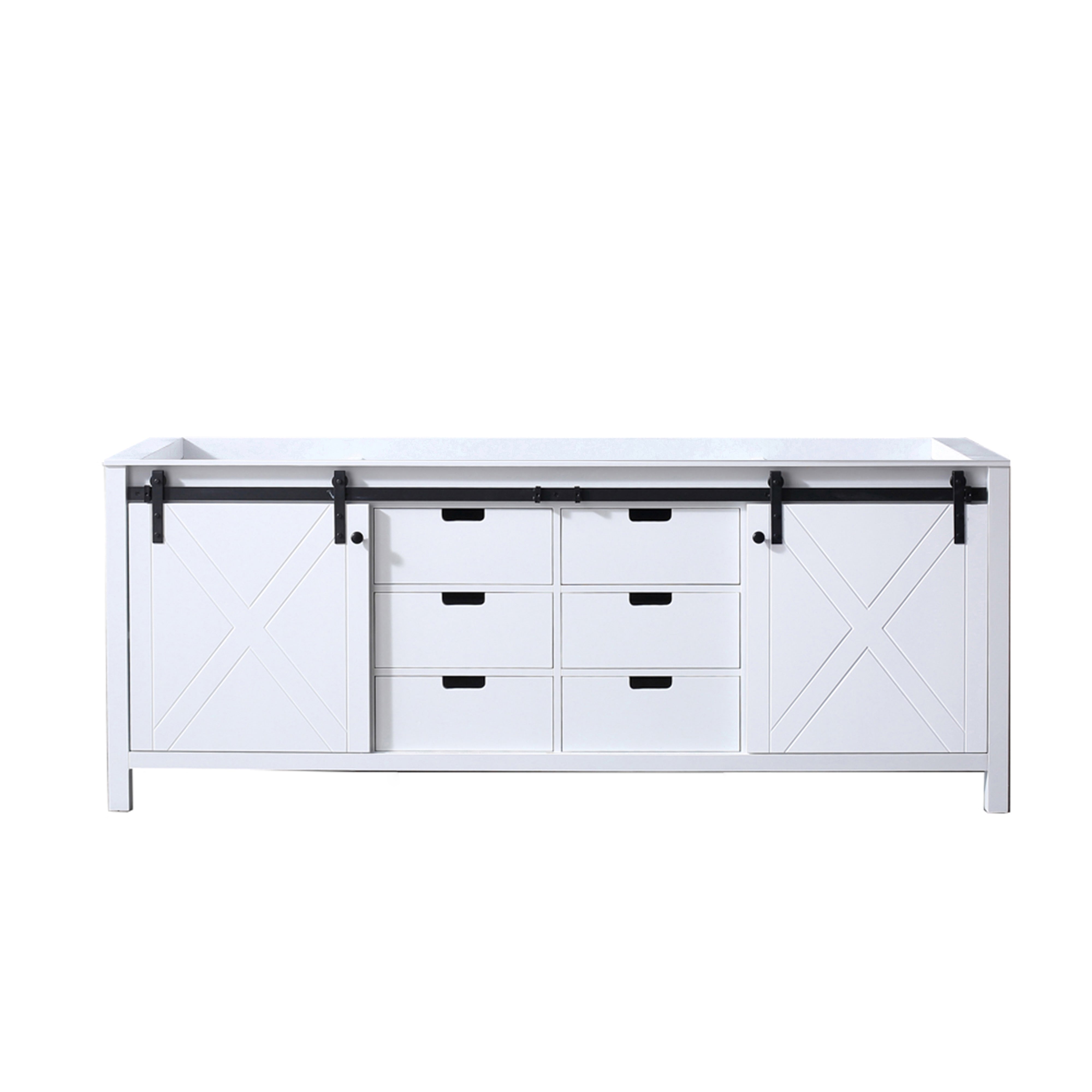 Marsyas 84 in W x 22 in D White Double Bath Vanity