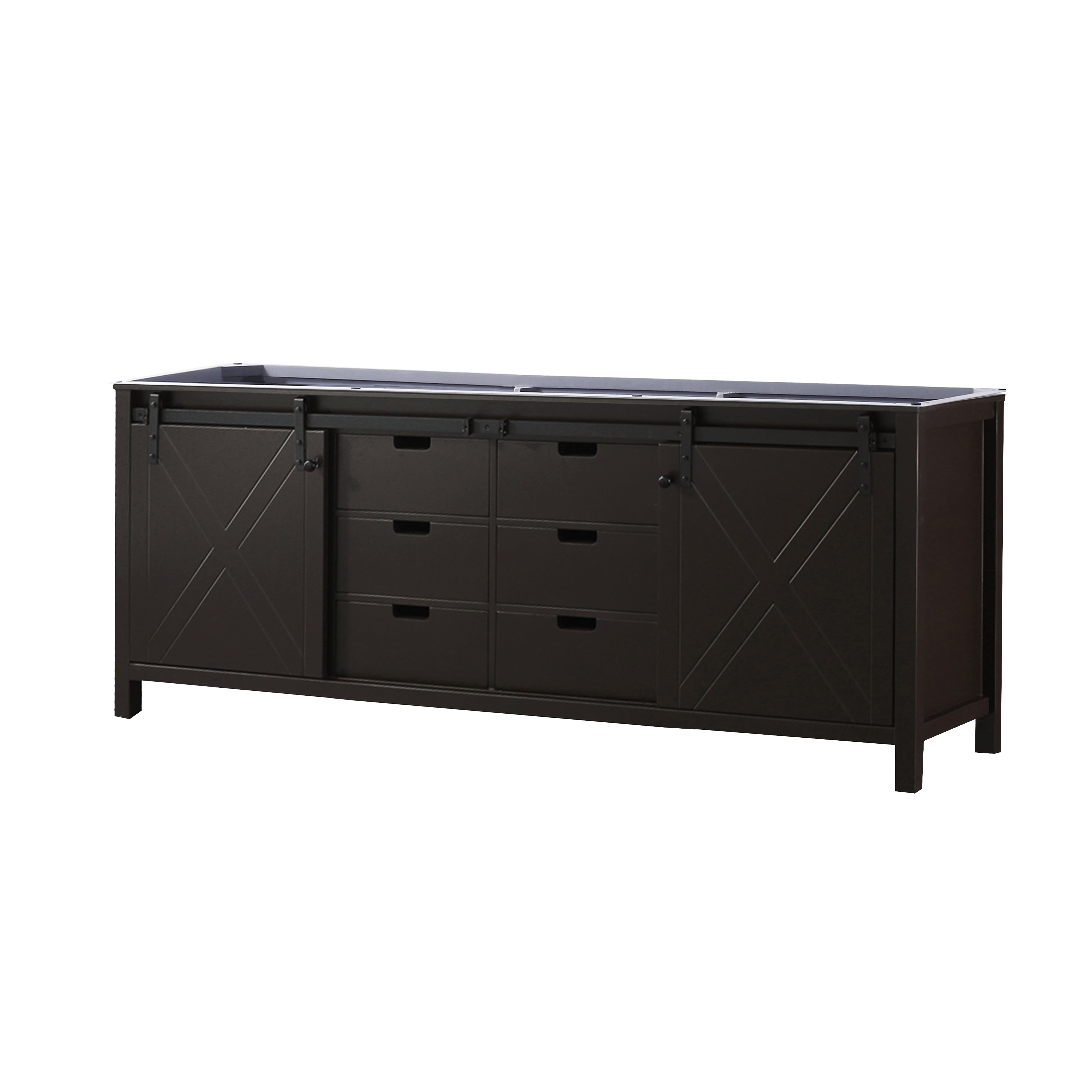 Marsyas 84 in W x 22 in D Brown Double Bath Vanity