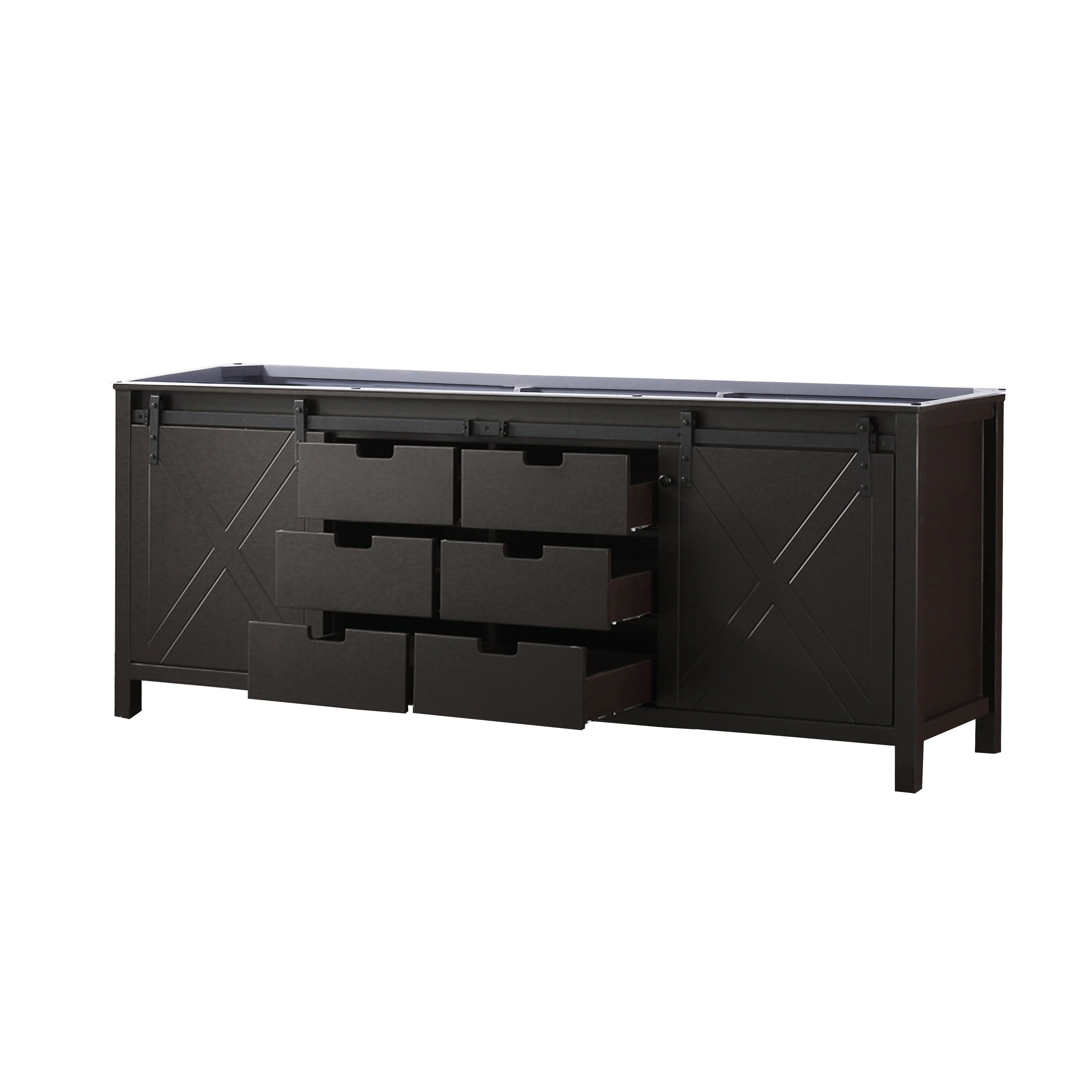 Marsyas 84 in W x 22 in D Brown Double Bath Vanity