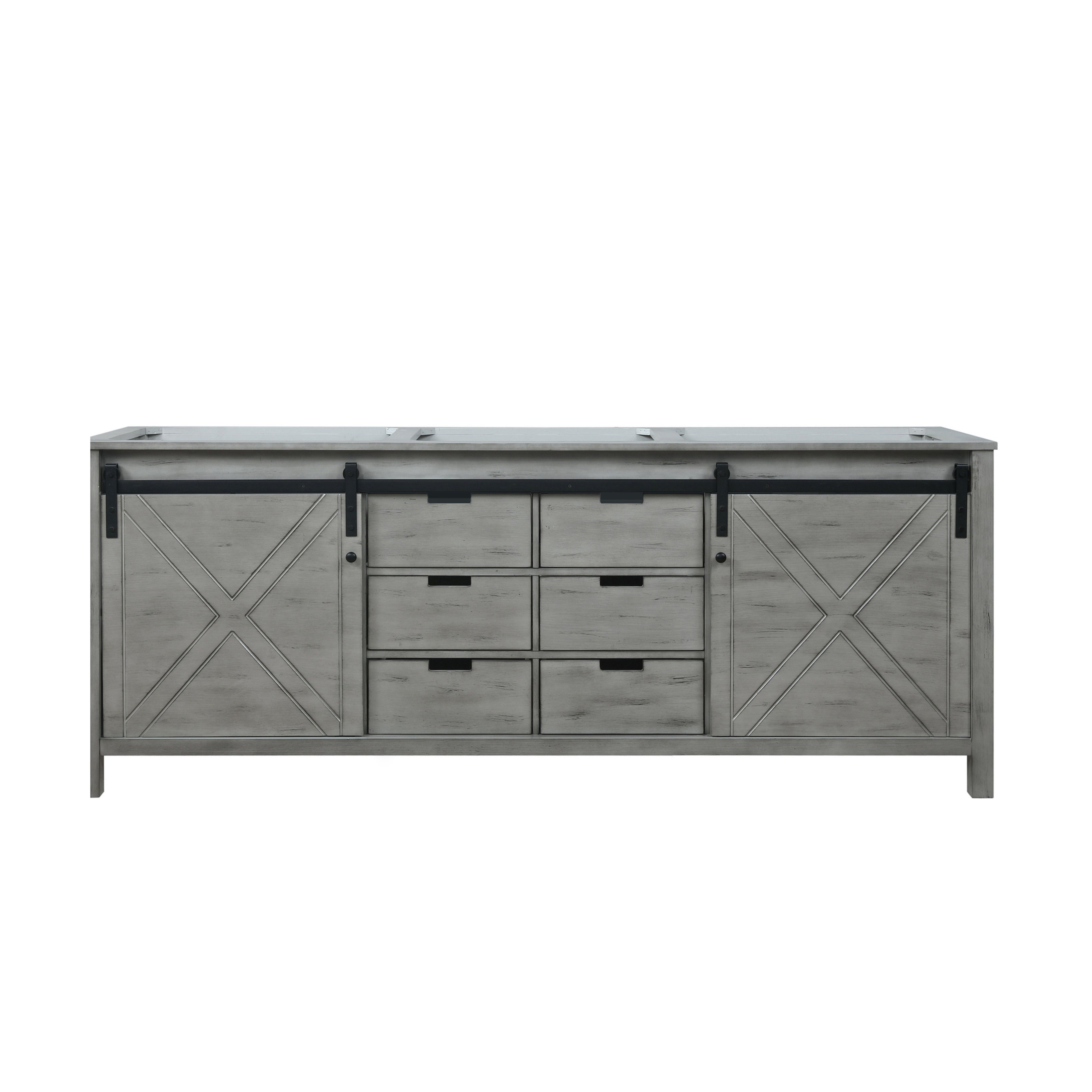 Marsyas 84 in W x 22 in D Ash Grey Double Bath Vanity