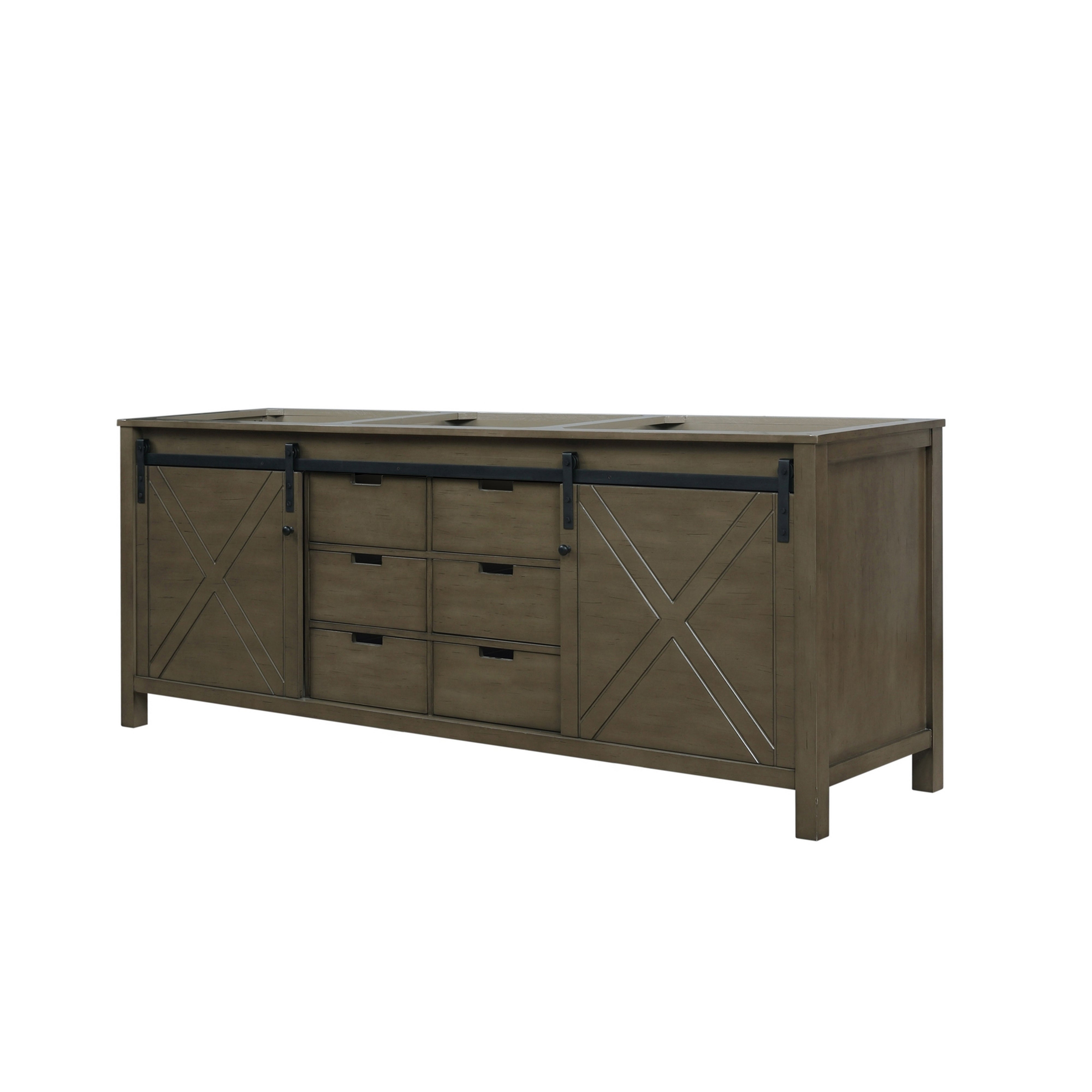 Marsyas 84 in W x 22 in D Rustic Brown Double Bath Vanity