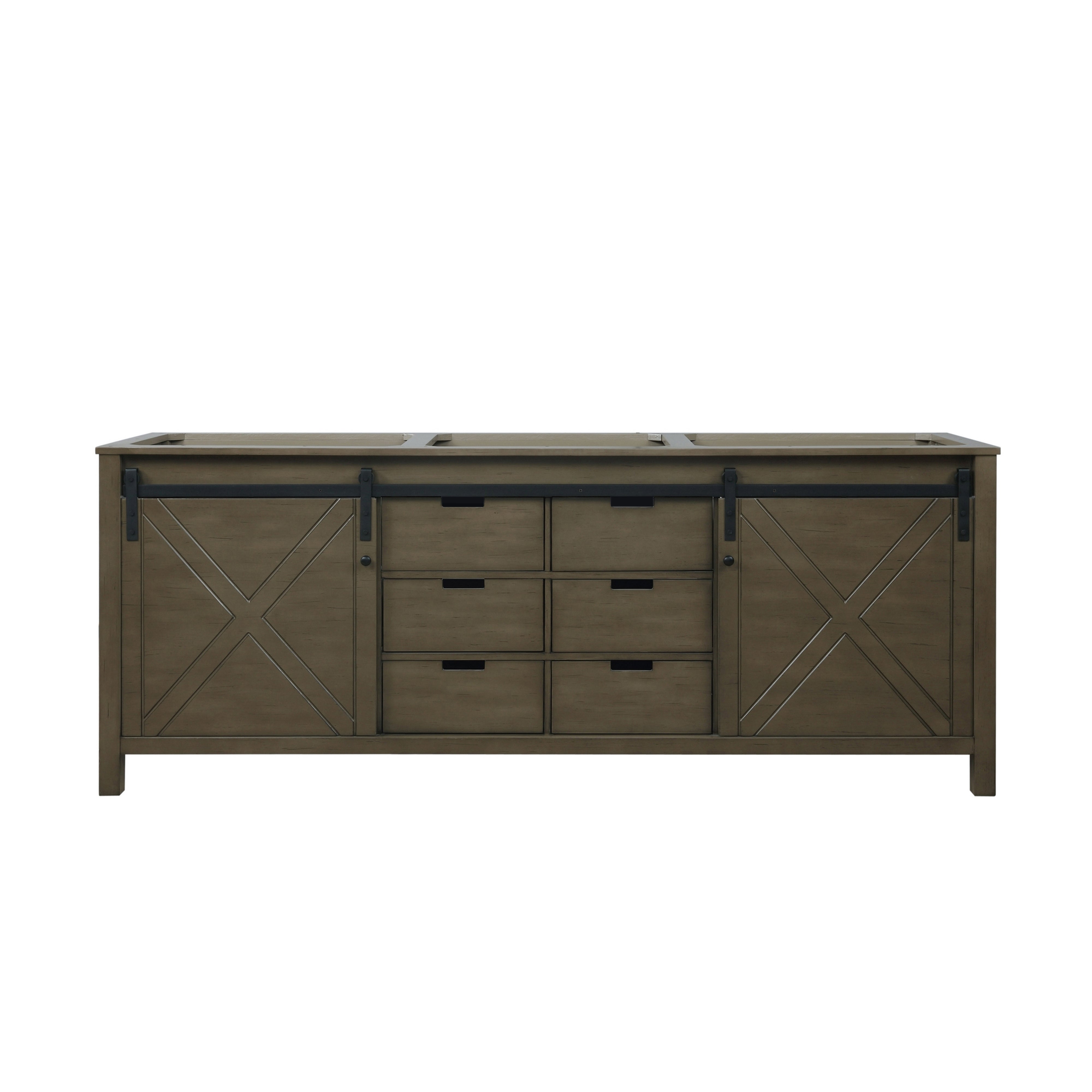 Marsyas 84 in W x 22 in D Rustic Brown Double Bath Vanity