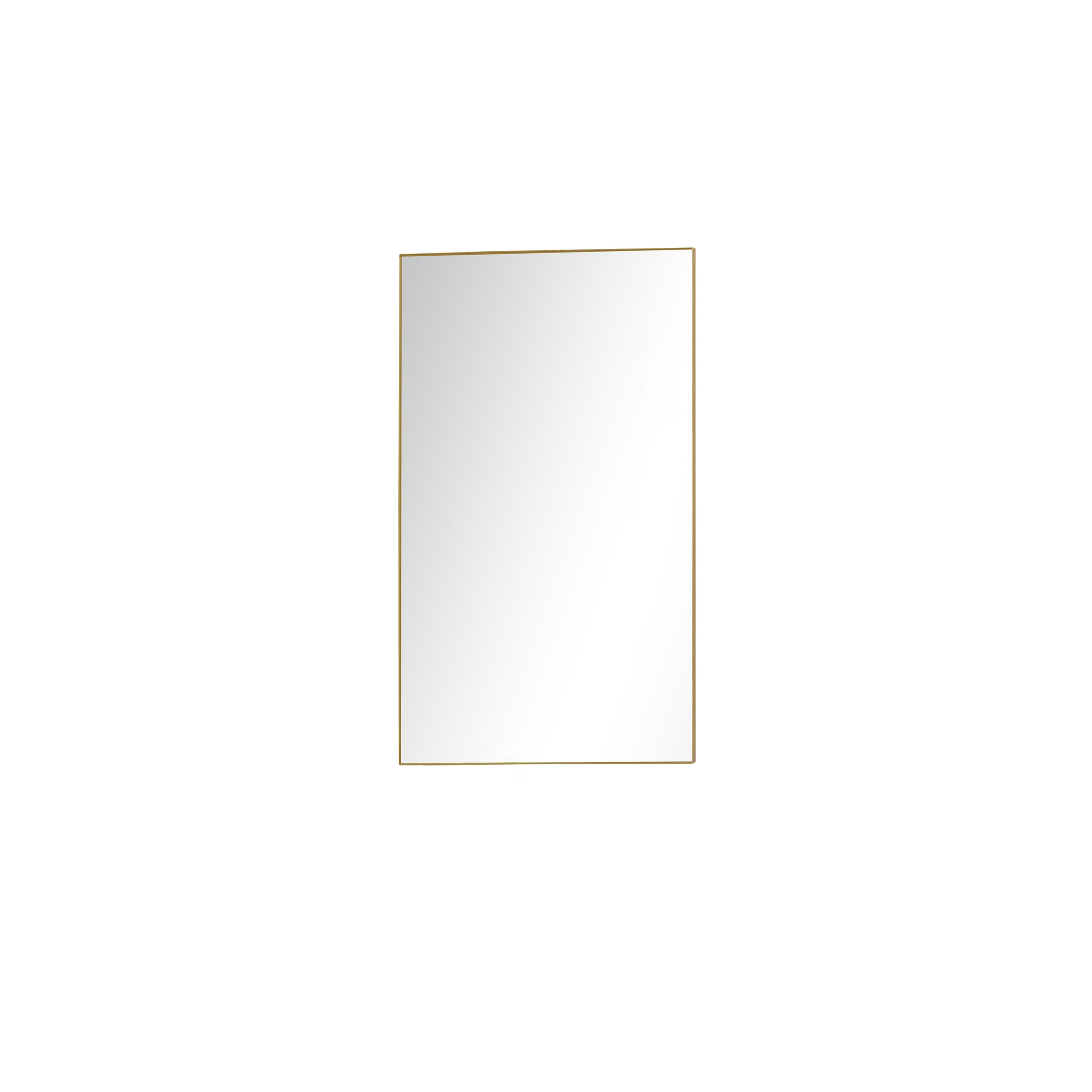 Abbey 28 in W x 36 in H Brushed Gold Mirror