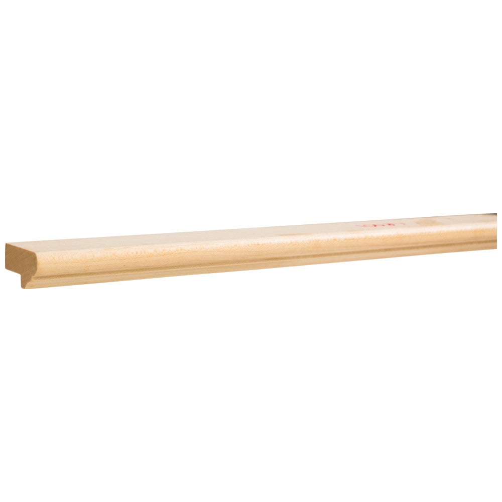 Hardware Resources 1-1/2" D x 13/16" H Alder Bullnose & Cove Light Rail Moulding