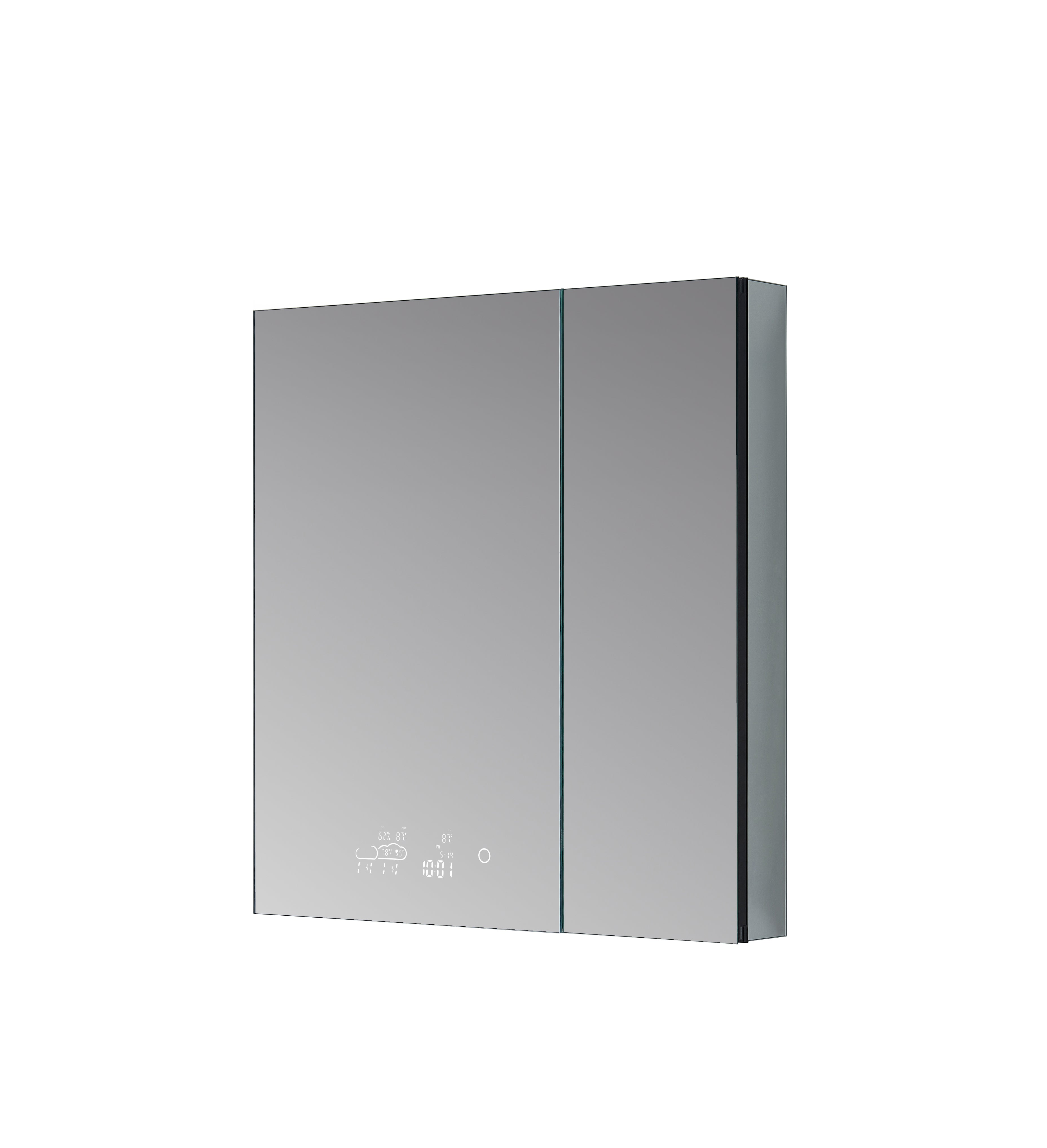 Savera 30 in. W x 32 in. H Recessed or Surface-Mount LED Mirror Medicine Cabinet with Defogger