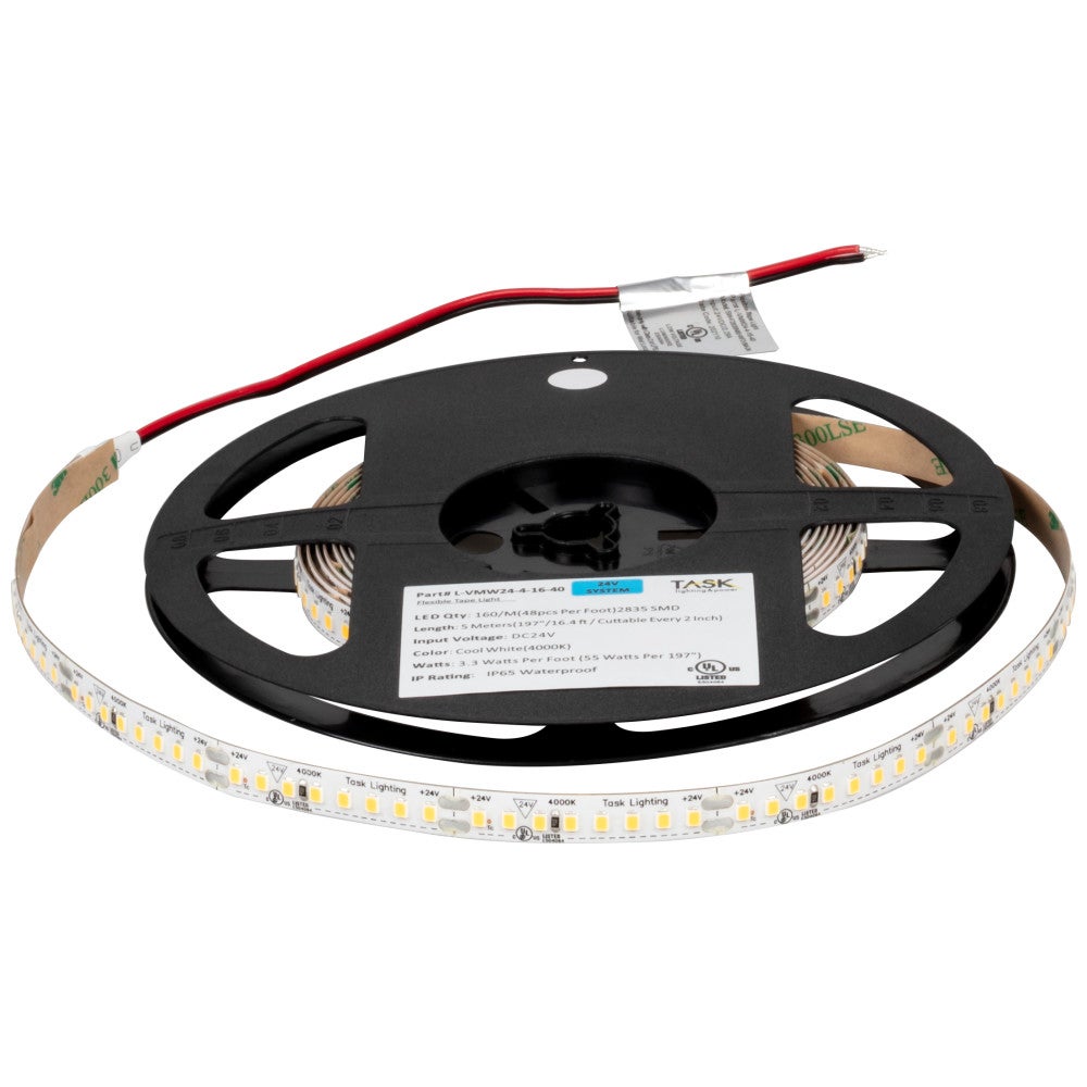 Hardware Resources 16 Ft, 400 Lumens/Ft. 24-volt High Output LED Tape Light, Single-White
