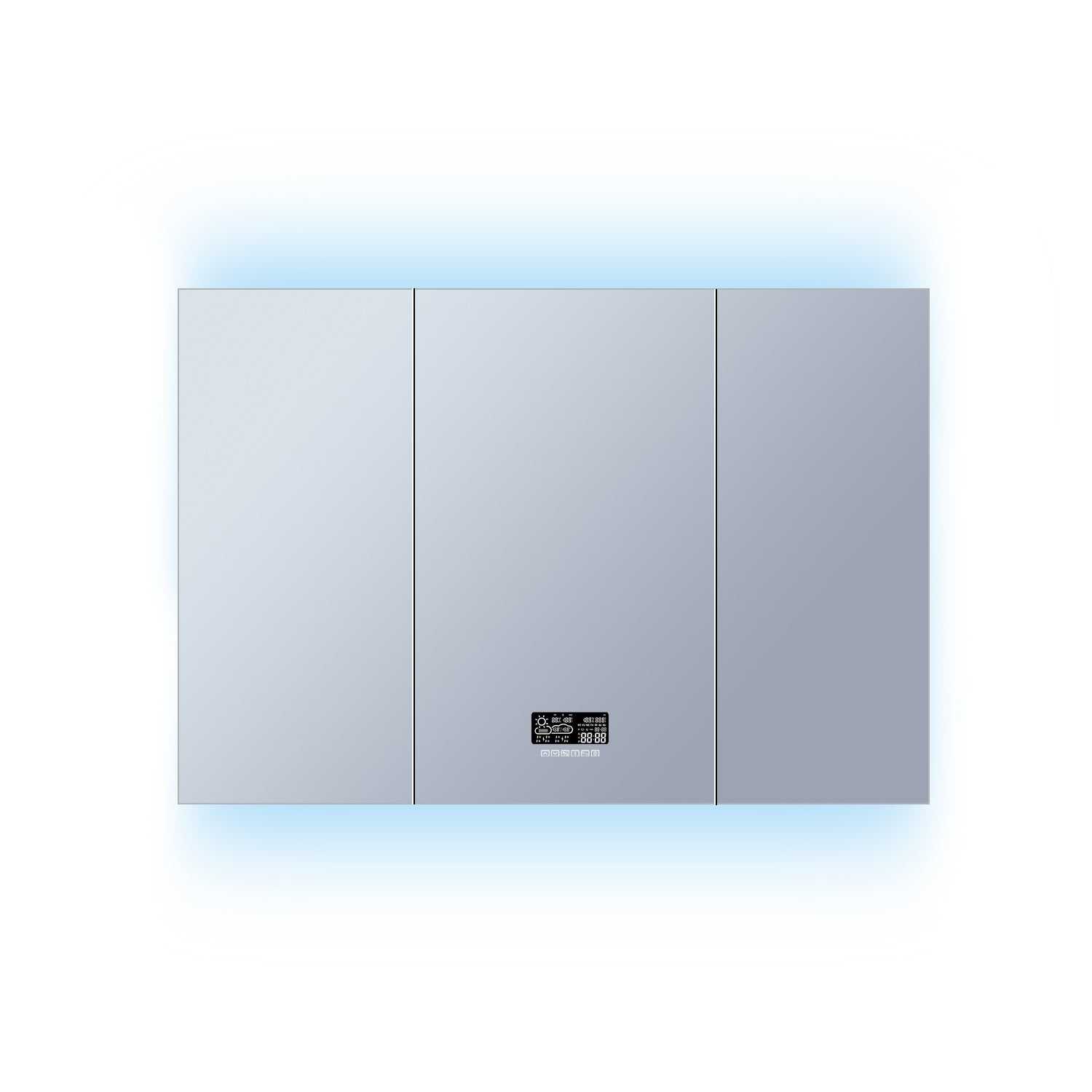 Savera 48 in. W x 32 in. H Recessed or Surface-Mount LED Mirror Medicine Cabinet with Defogger