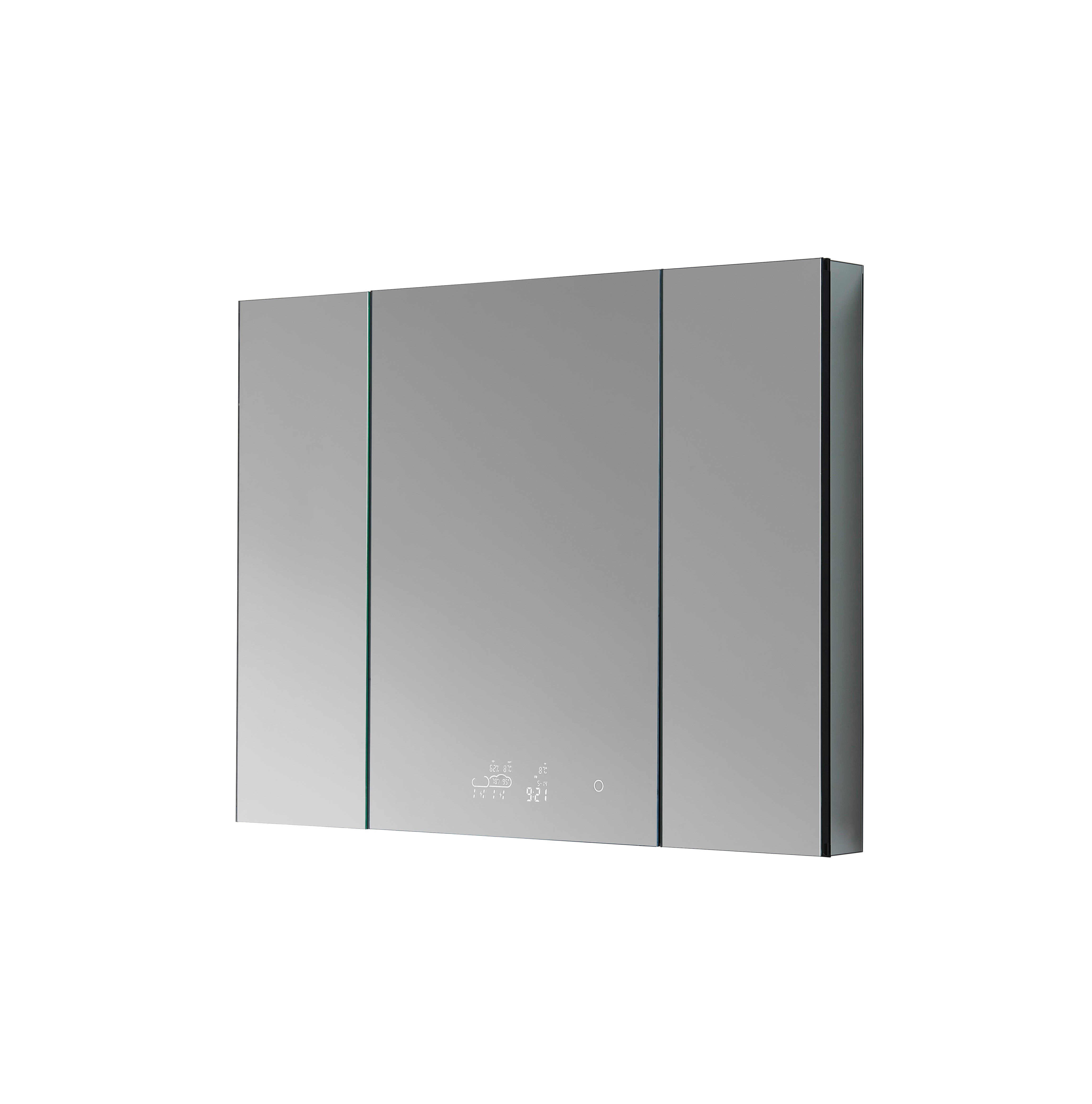 Savera 48 in. W x 36 in. H Recessed or Surface-Mount LED Mirror Medicine Cabinet with Defogger