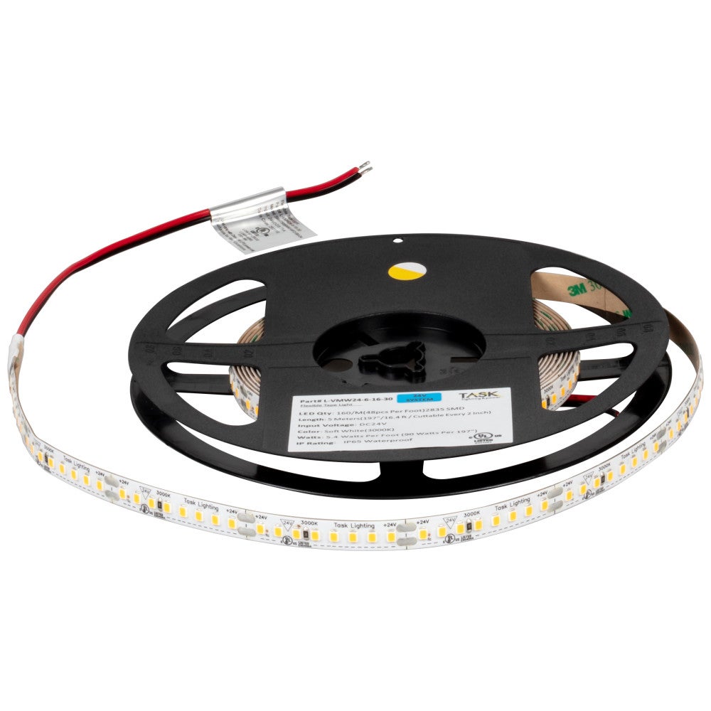 Hardware Resources 16 Ft, 600 Lumens/Ft. 24-volt Higher Output LED Tape Light, Single-White