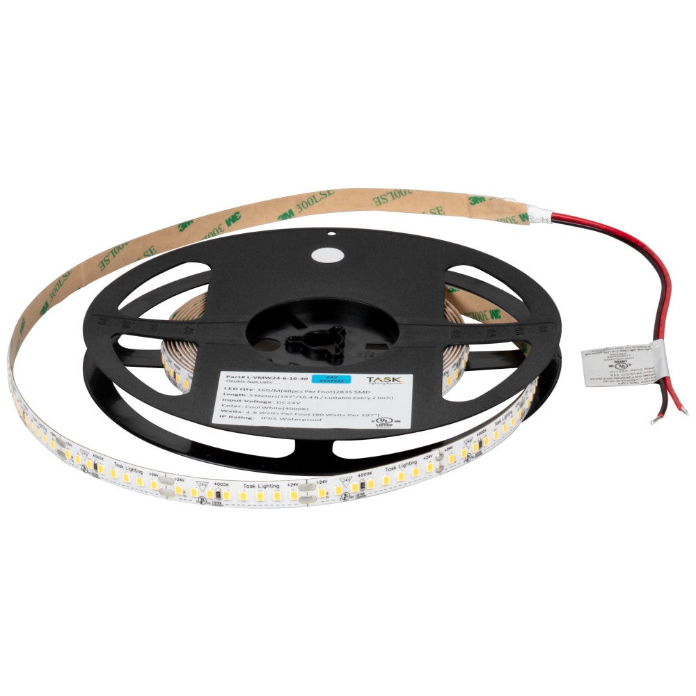 Hardware Resources 16 Ft, 600 Lumens/Ft. 24-volt Higher Output LED Tape Light, Single-White