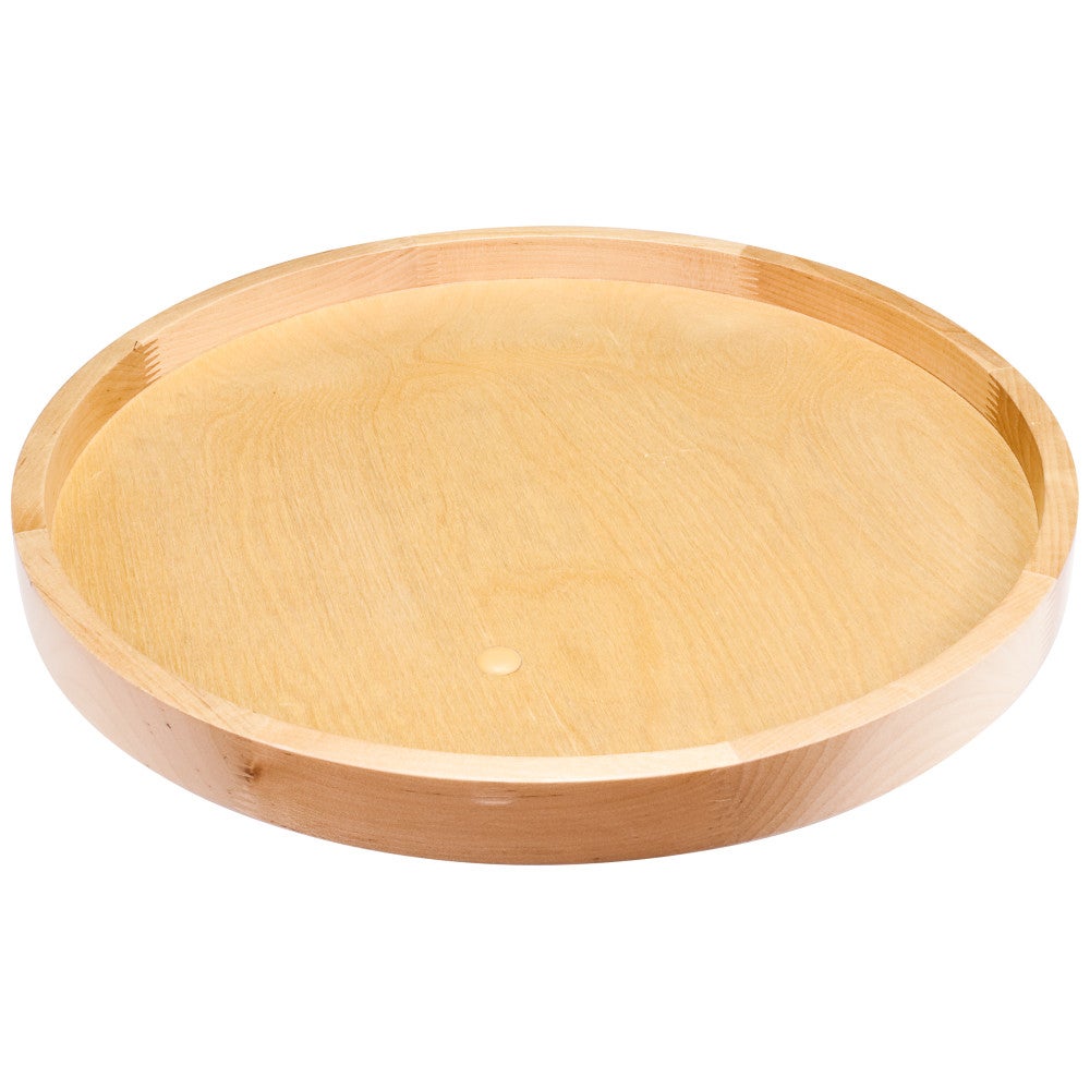 Hardware Resources 18" Round Wood Lazy Susan Shelf with Swivel