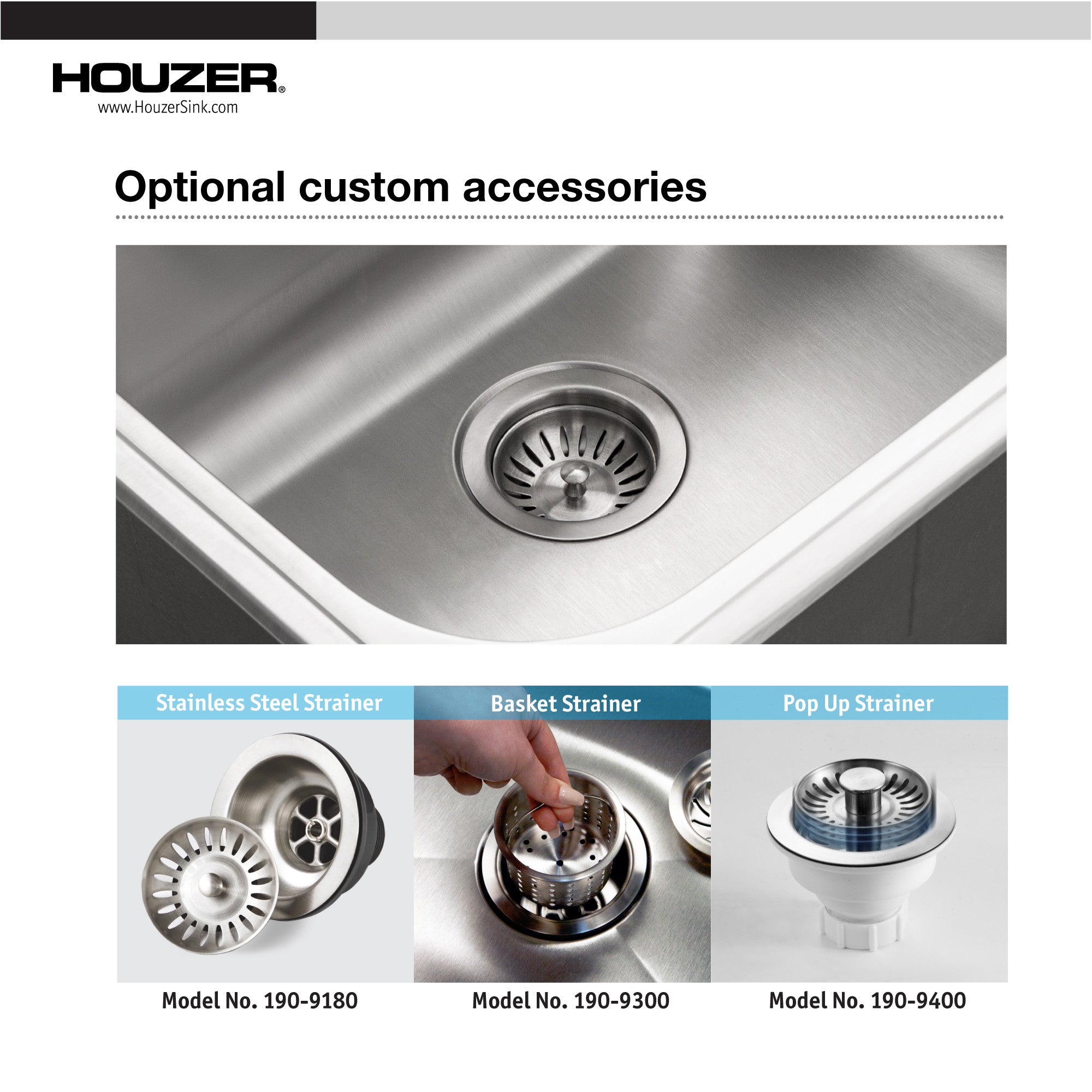 Houzer Laundry 25 inch Stainless Steel Drop-in Topmount 1-hole Single Bowl Sink 12 inch Deep Laundry Sink - LTS-2522-1