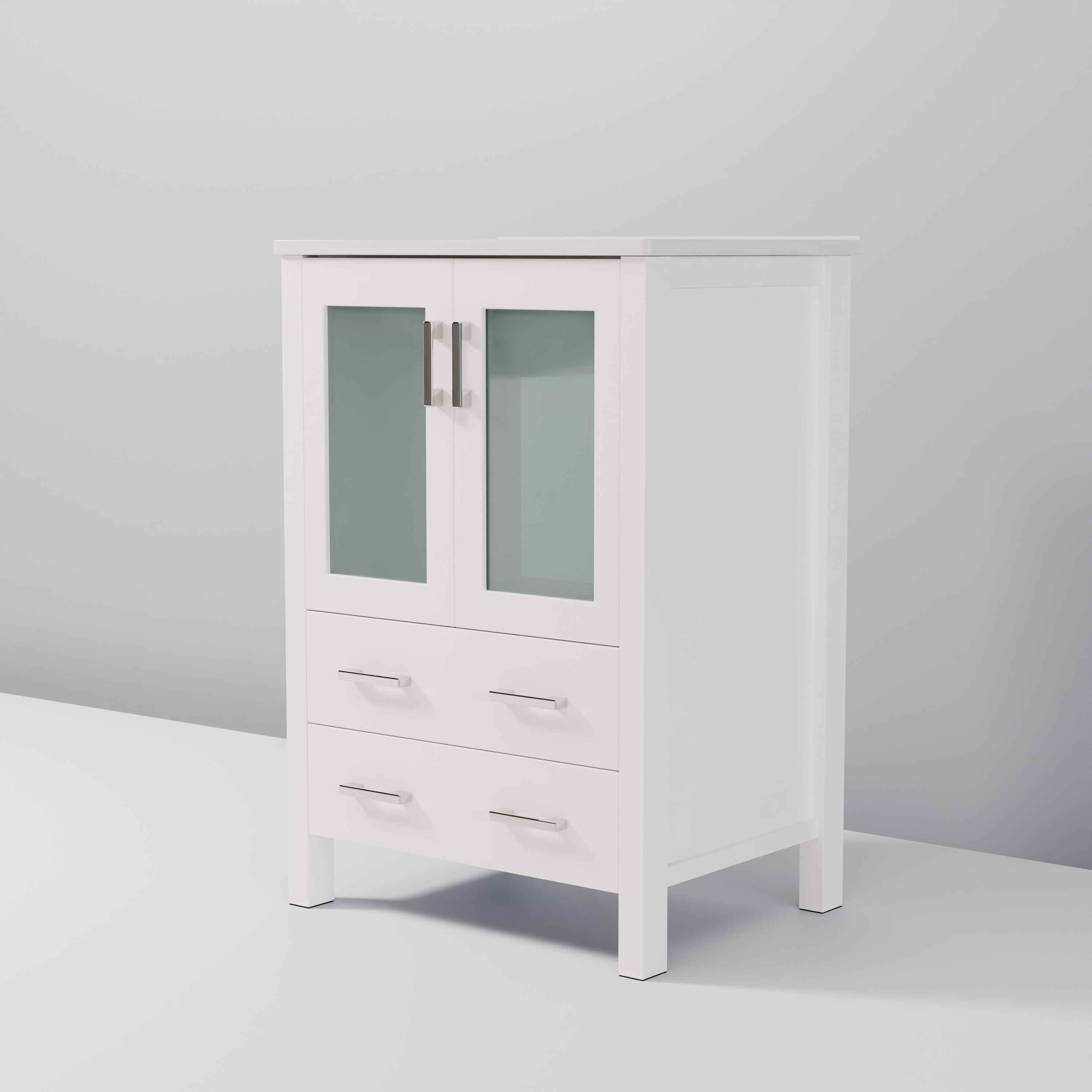 Volez 24 in W x 18.25 in D White Bath Vanity
