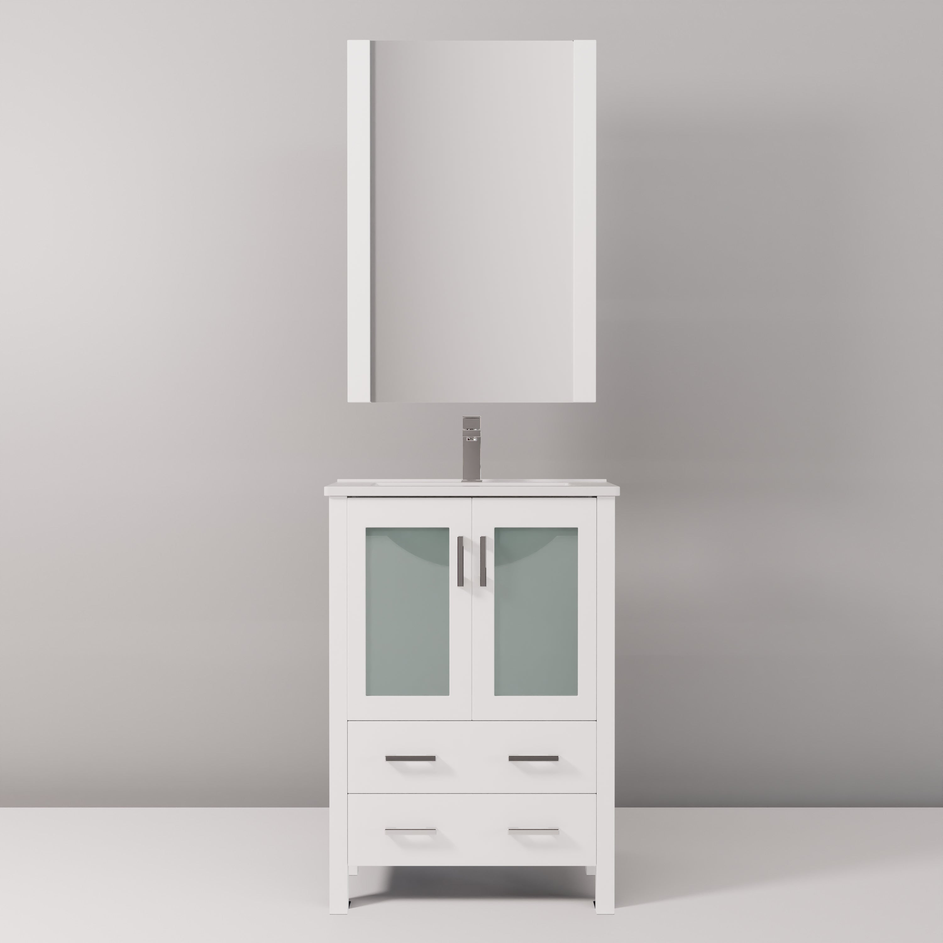Volez 24 in W x 18.25 in D White Bath Vanity