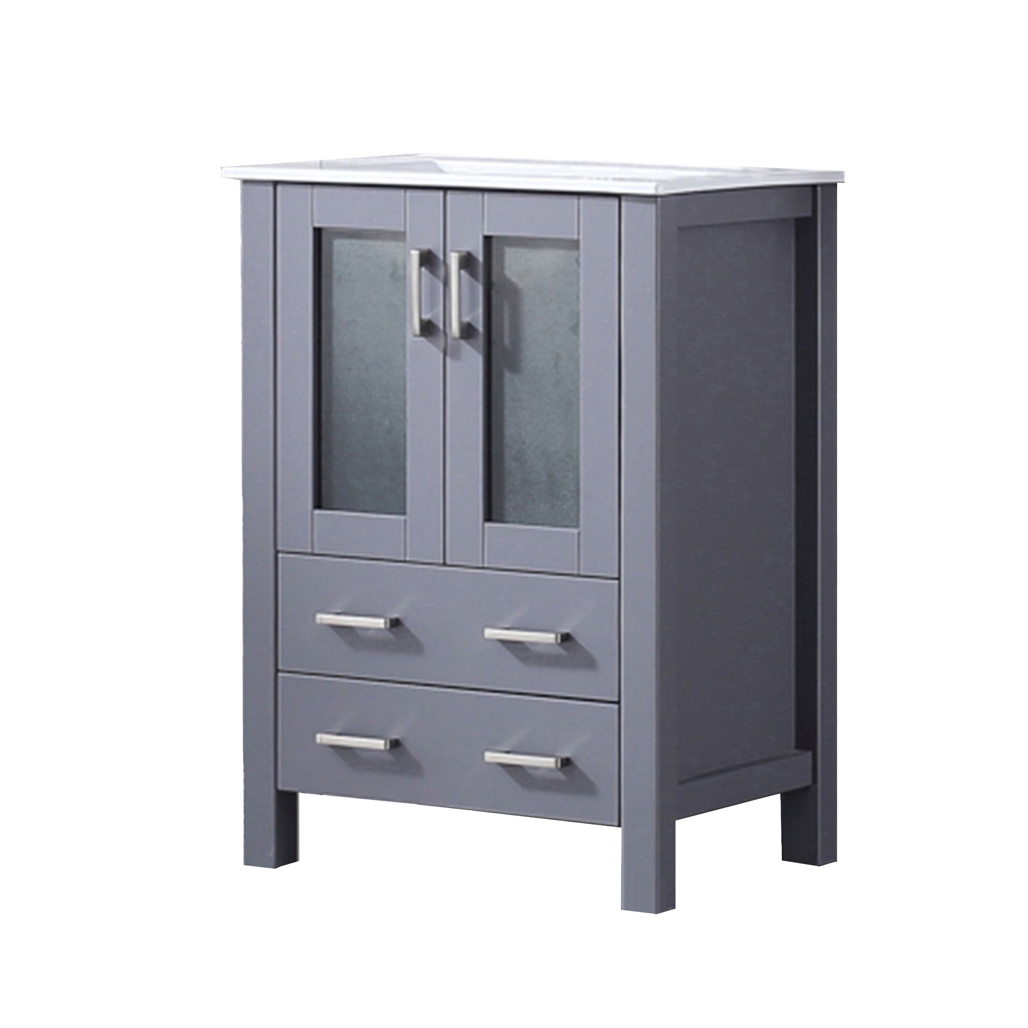 Volez 24 in W x 18.25 in D Dark Grey Bath Vanity