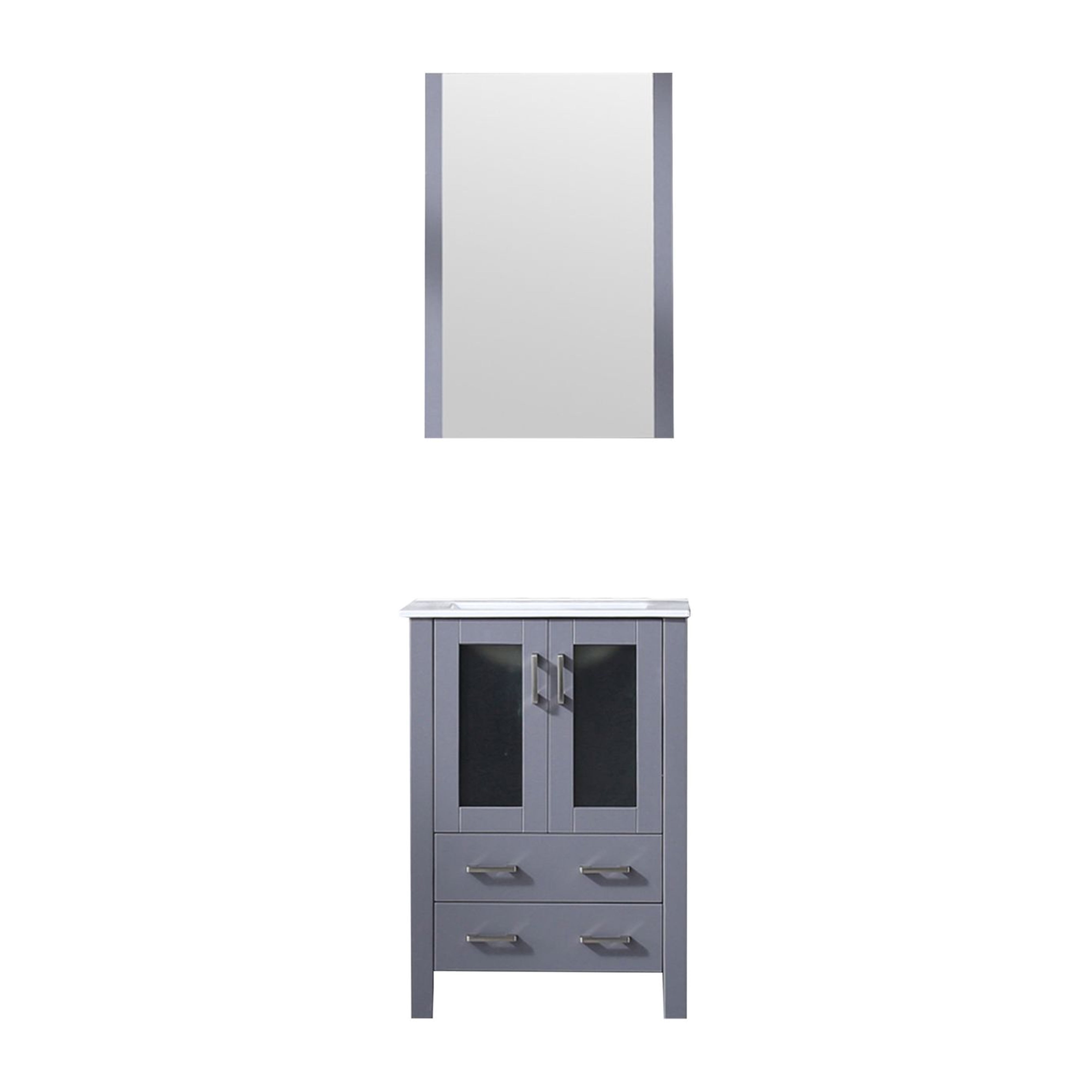 Volez 24 in W x 18.25 in D Dark Grey Bath Vanity