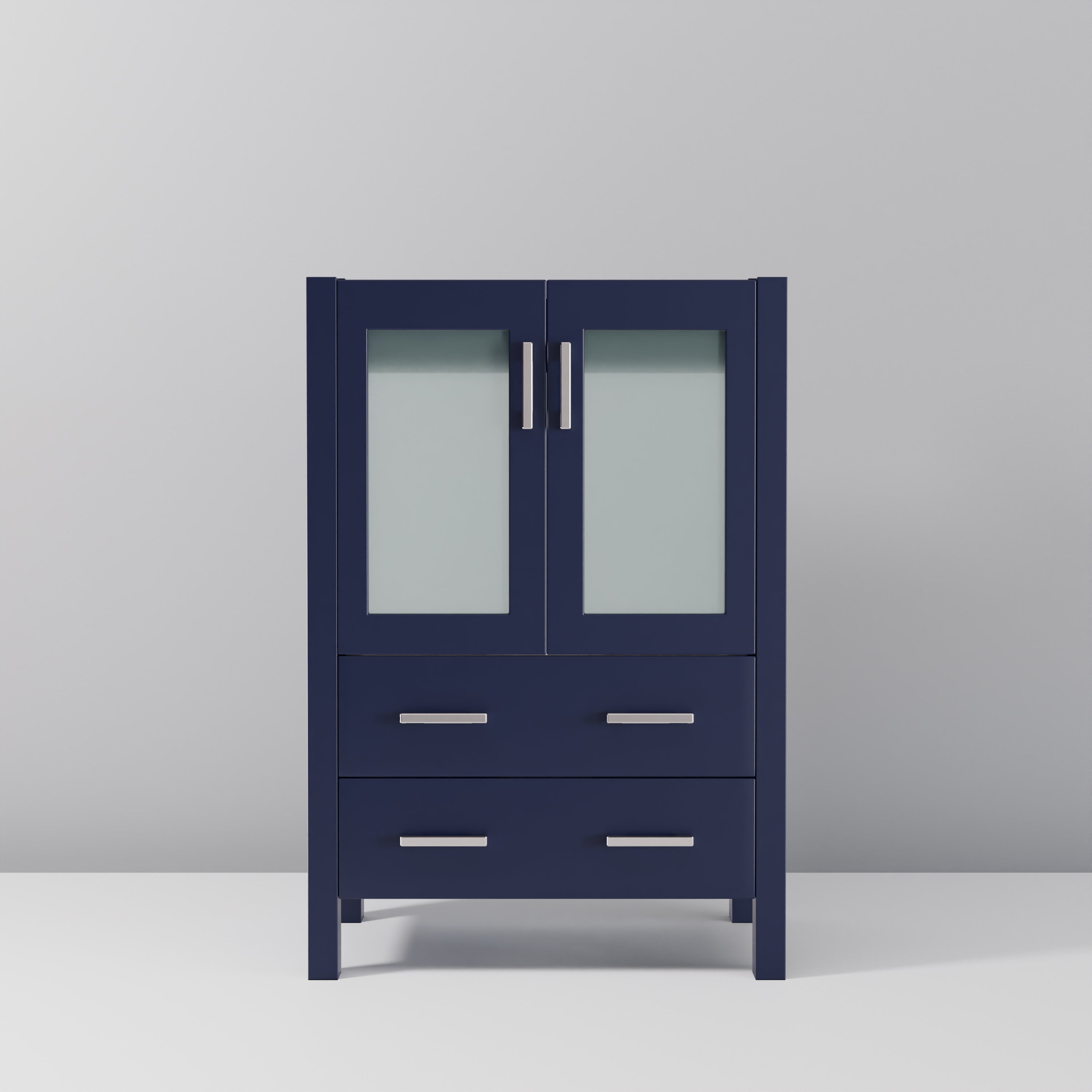 Volez 24 in W x 18.25 in D Navy Blue Bath Vanity