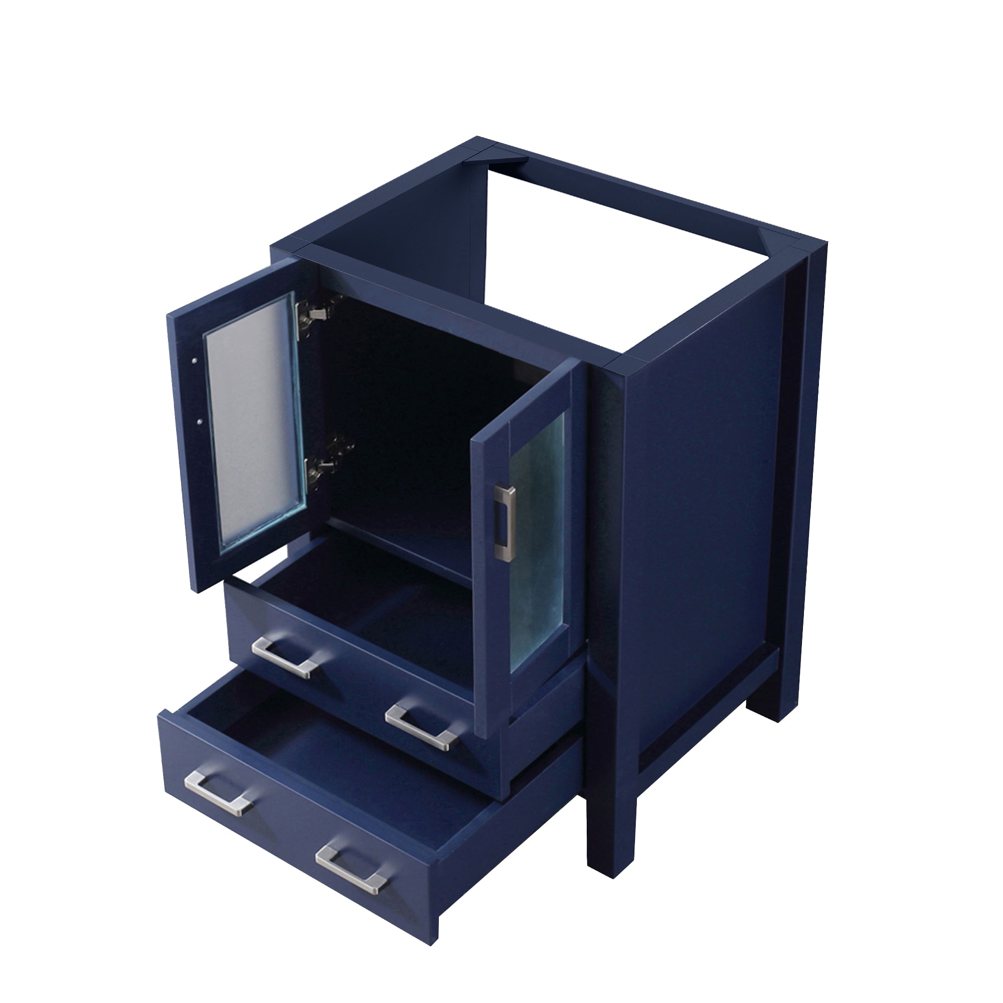Volez 24 in W x 18.25 in D Navy Blue Bath Vanity