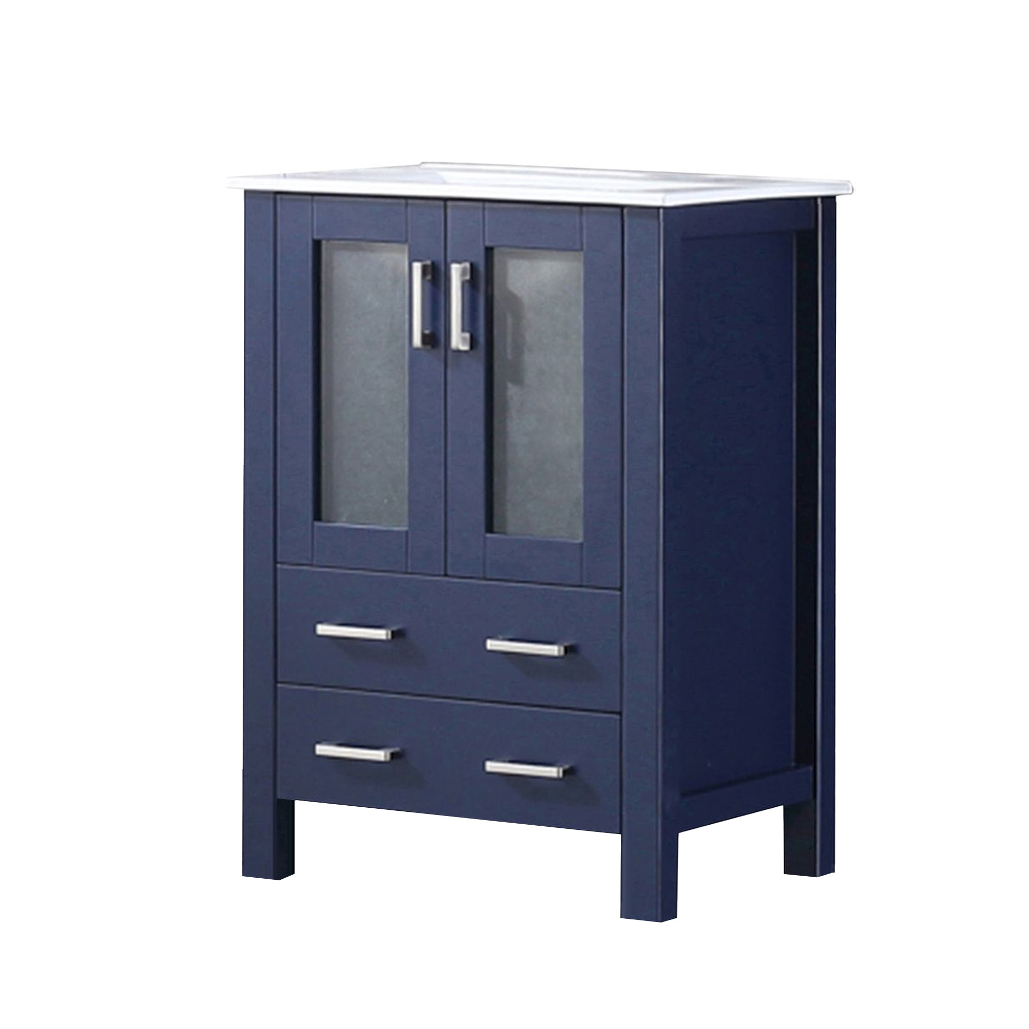 Volez 24 in W x 18.25 in D Navy Blue Bath Vanity