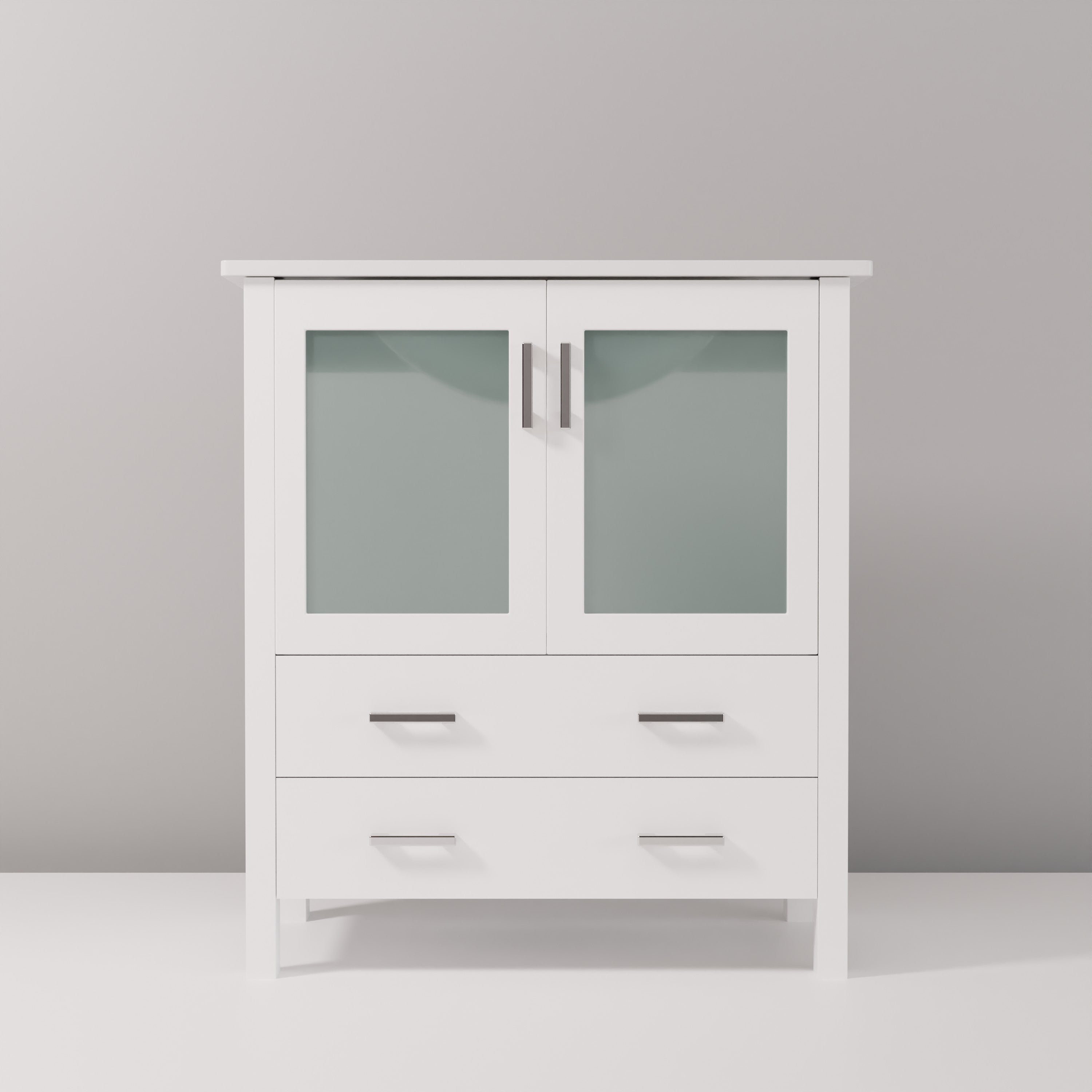 Volez 30 in W x 18.25 in D White Bath Vanity