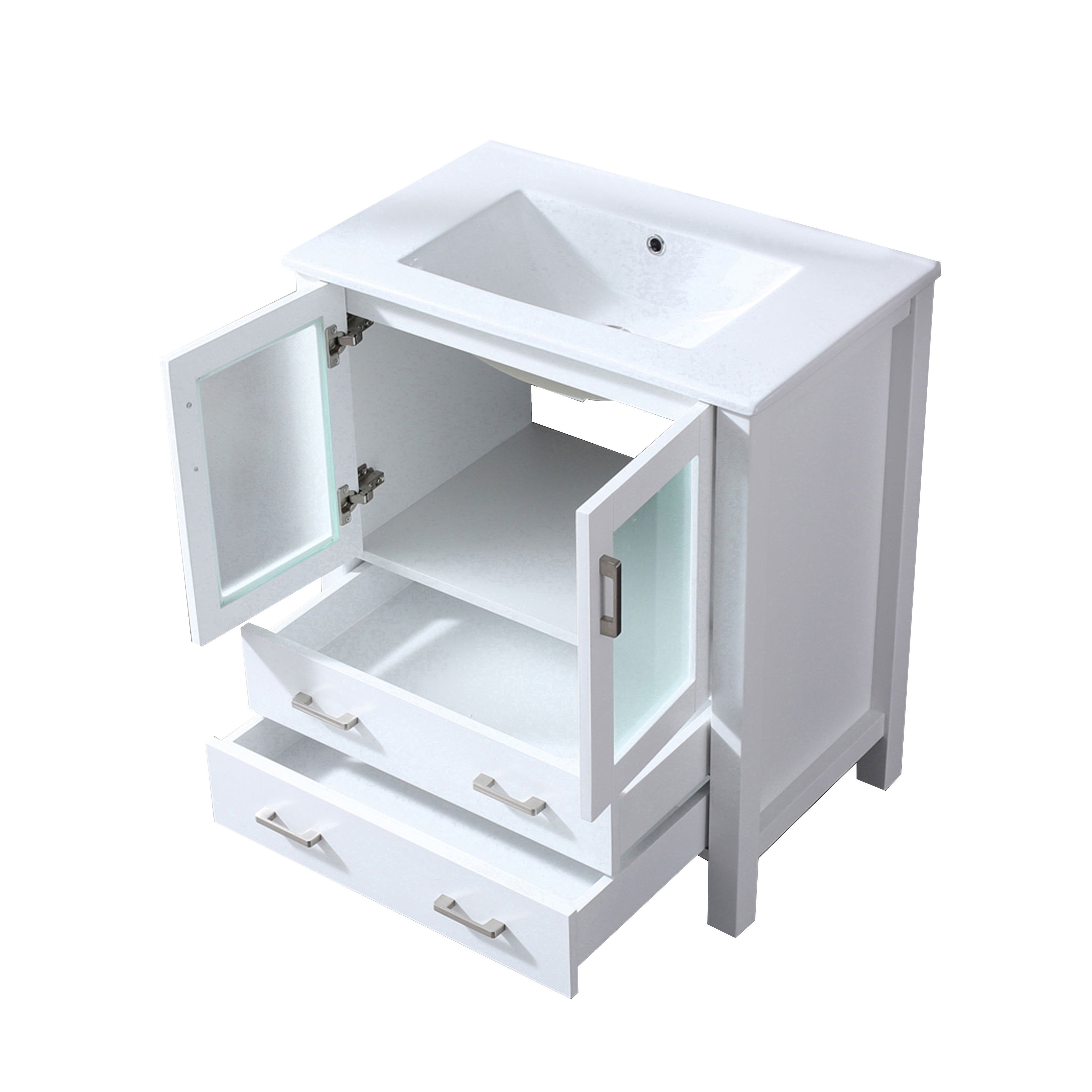 Volez 30 in W x 18.25 in D White Bath Vanity